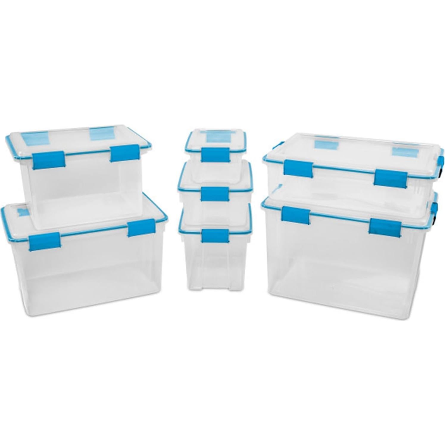 Caja de Almacenamiento Sterilite 54L 4 Paquetes Azul
