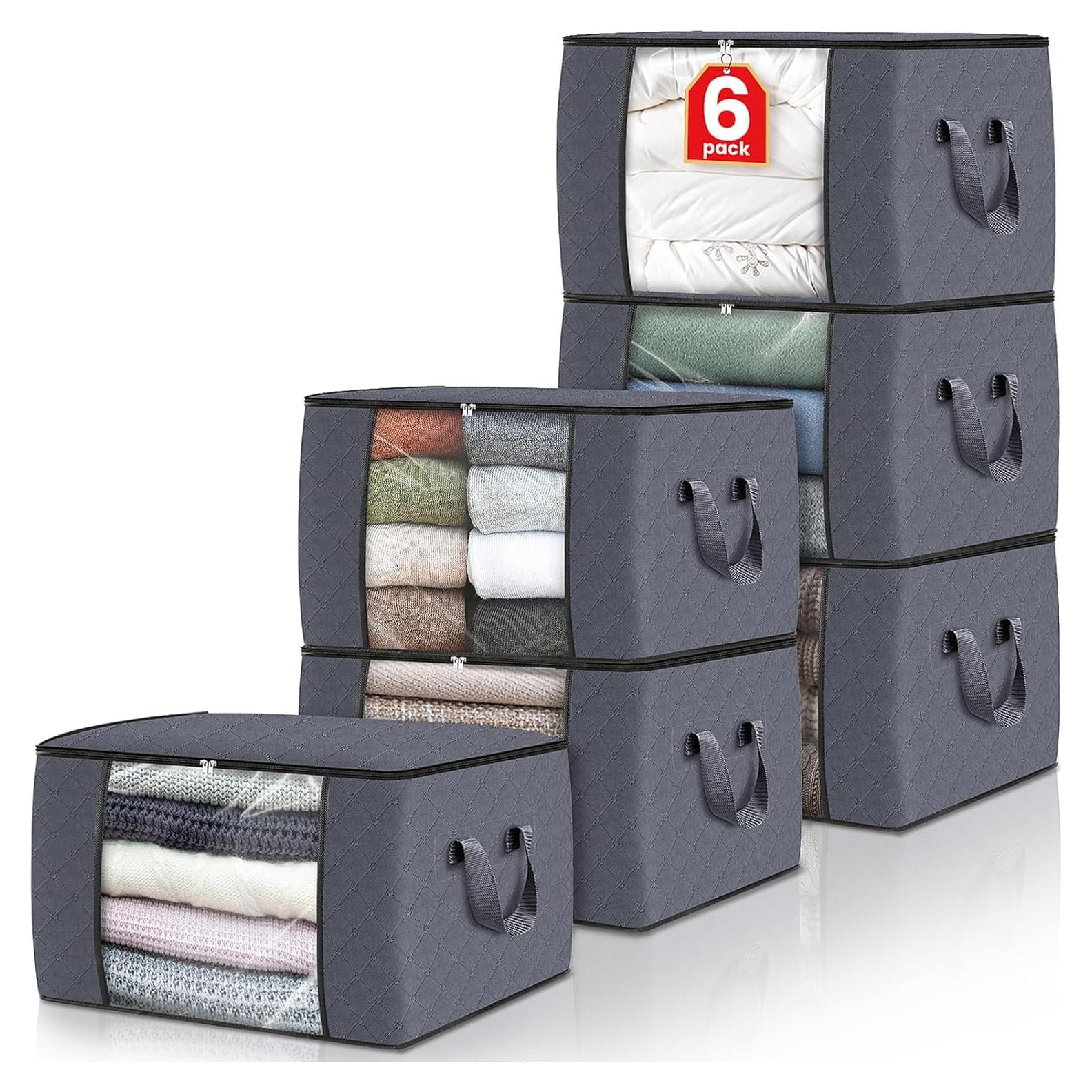 Bolsas de Almacenamiento Fab Totes 6 Pack 60L Gris