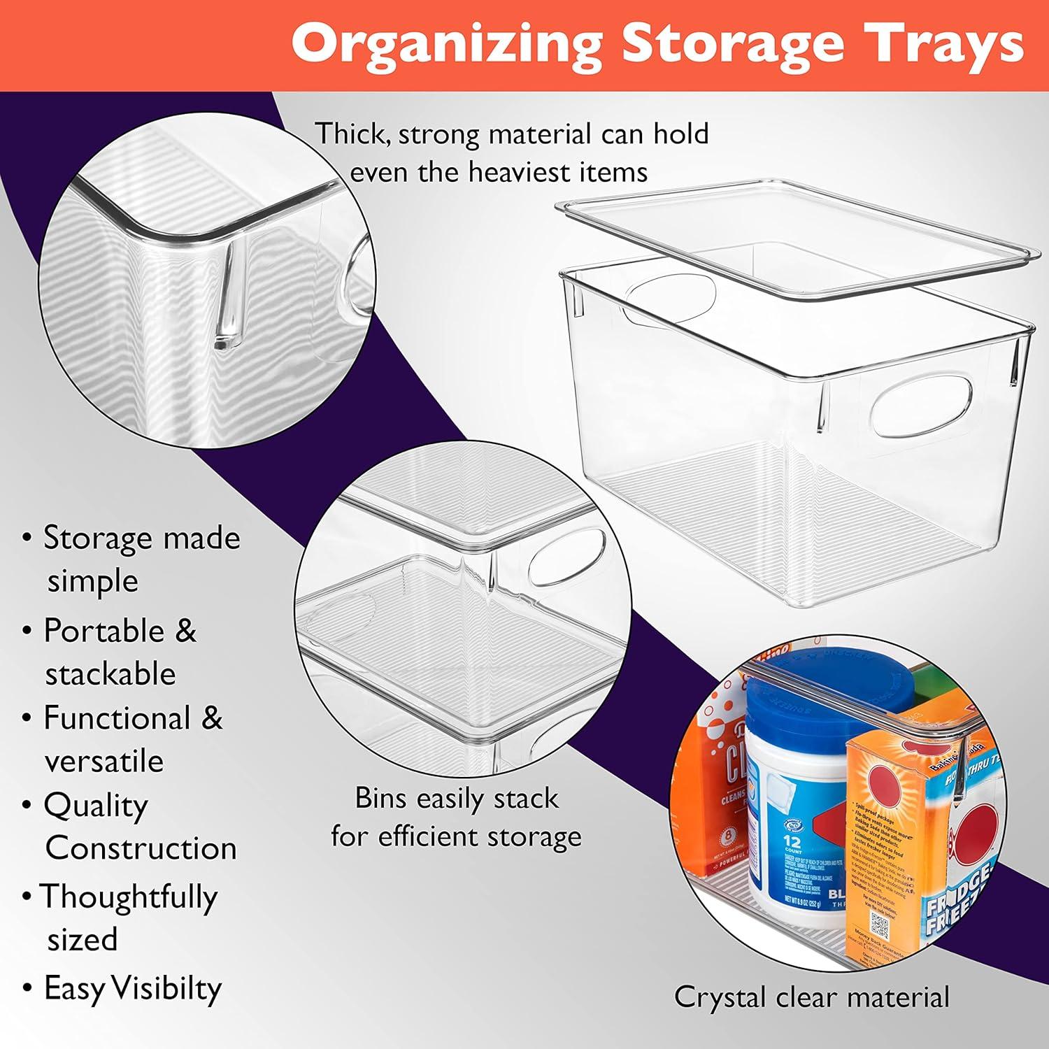 Bins de Almacenamiento ClearSpace 4 Paquete 27,94x19,05x15,24cm