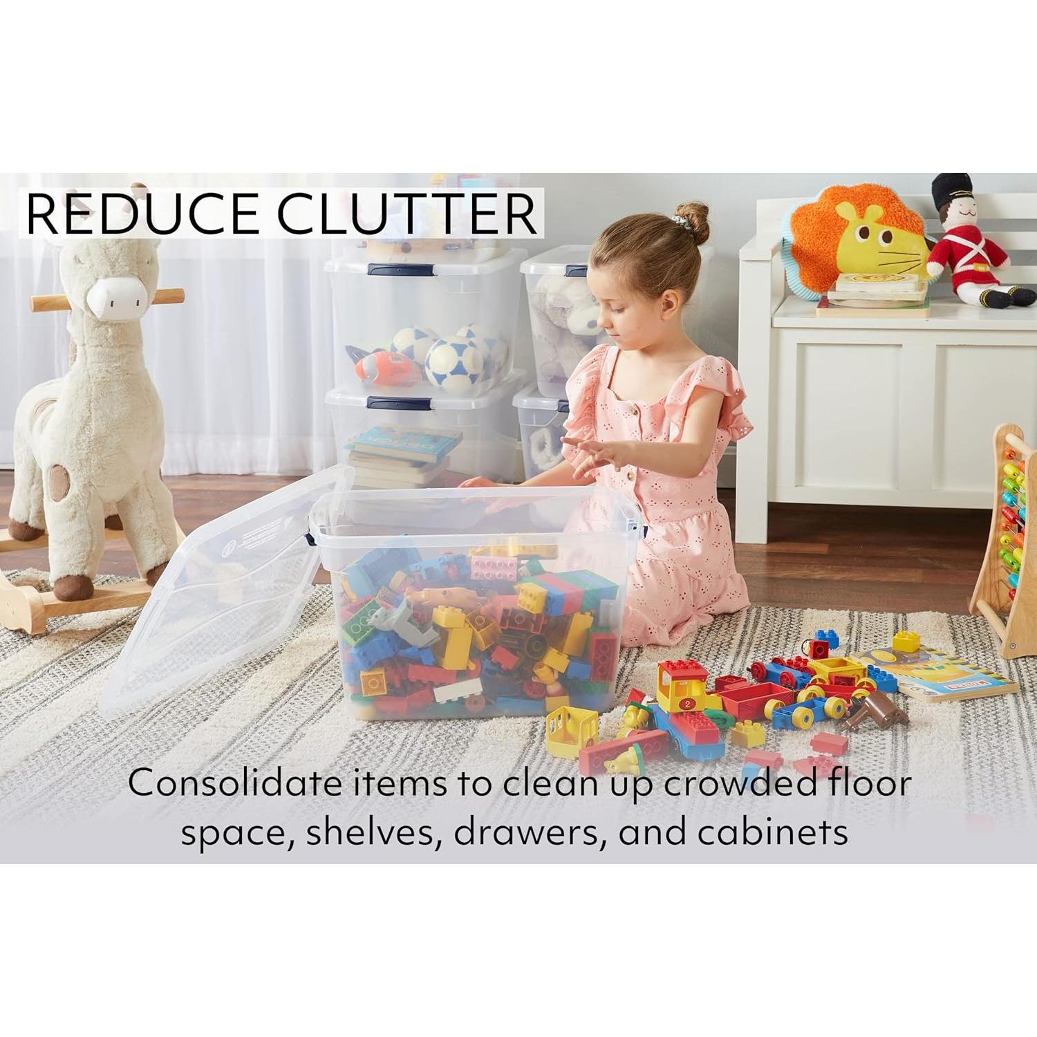 Contenedores de Almacenamiento Rubbermaid 32 Qt, 6 Piezas