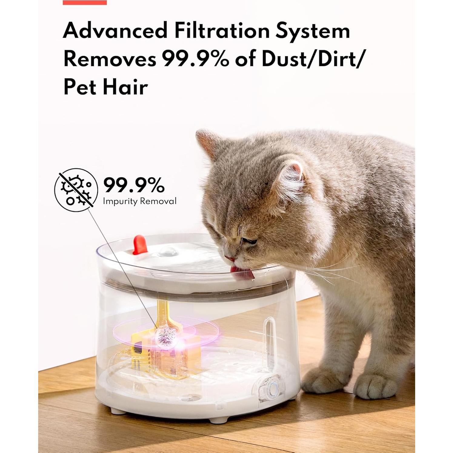 Fuente de Agua para Gatos HomeRunPet 2L con Porcelana