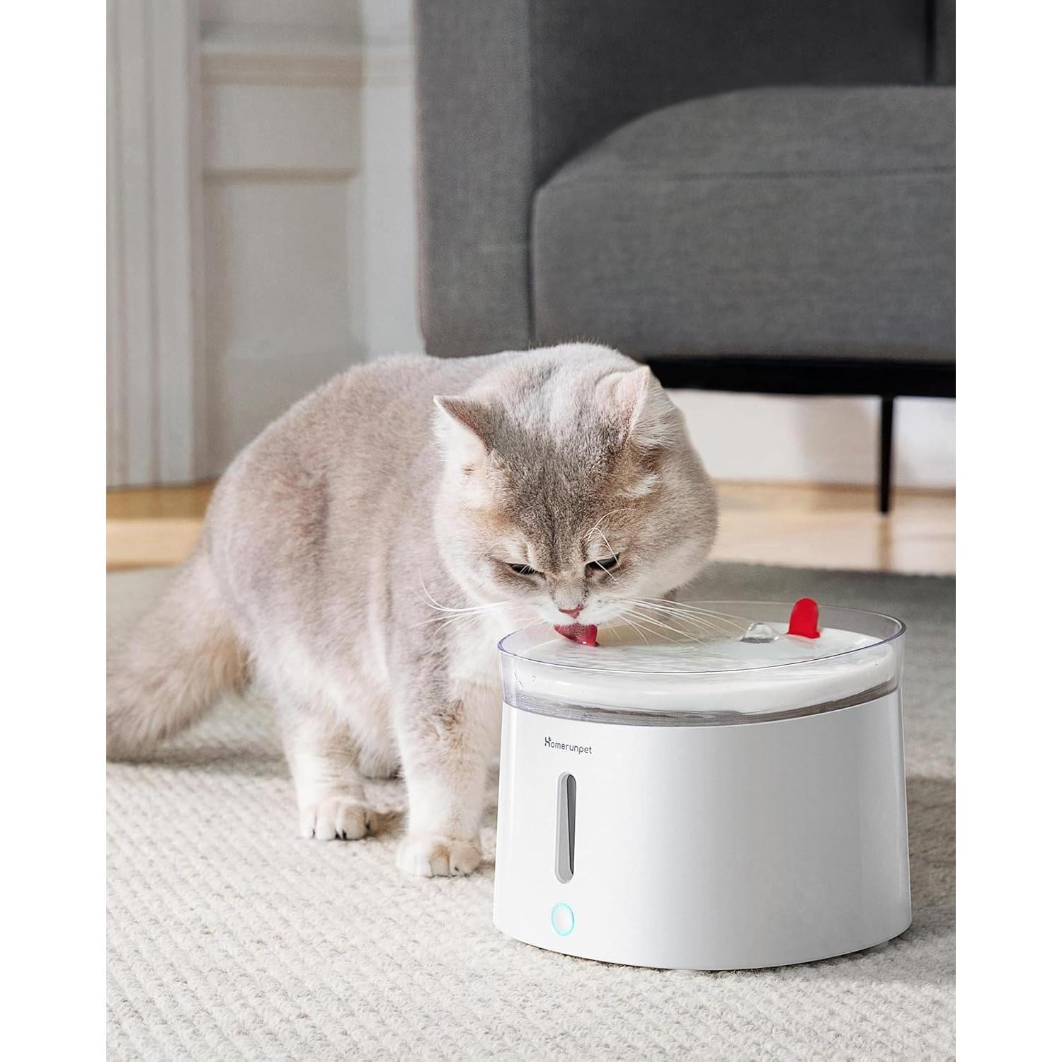 Fuente de Agua para Gatos HomeRunPet 2L con Porcelana