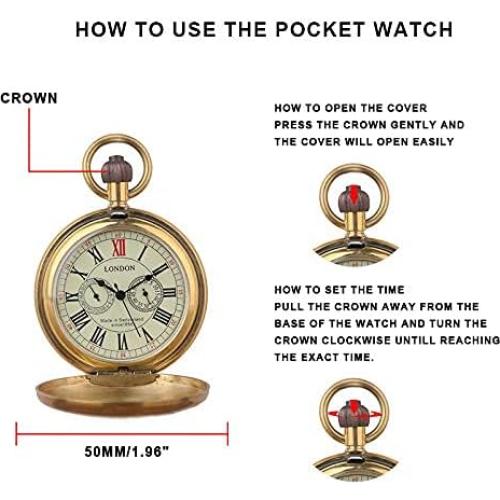 Reloj de bolsillo mecánico BOSNI cobre vintage 37mm