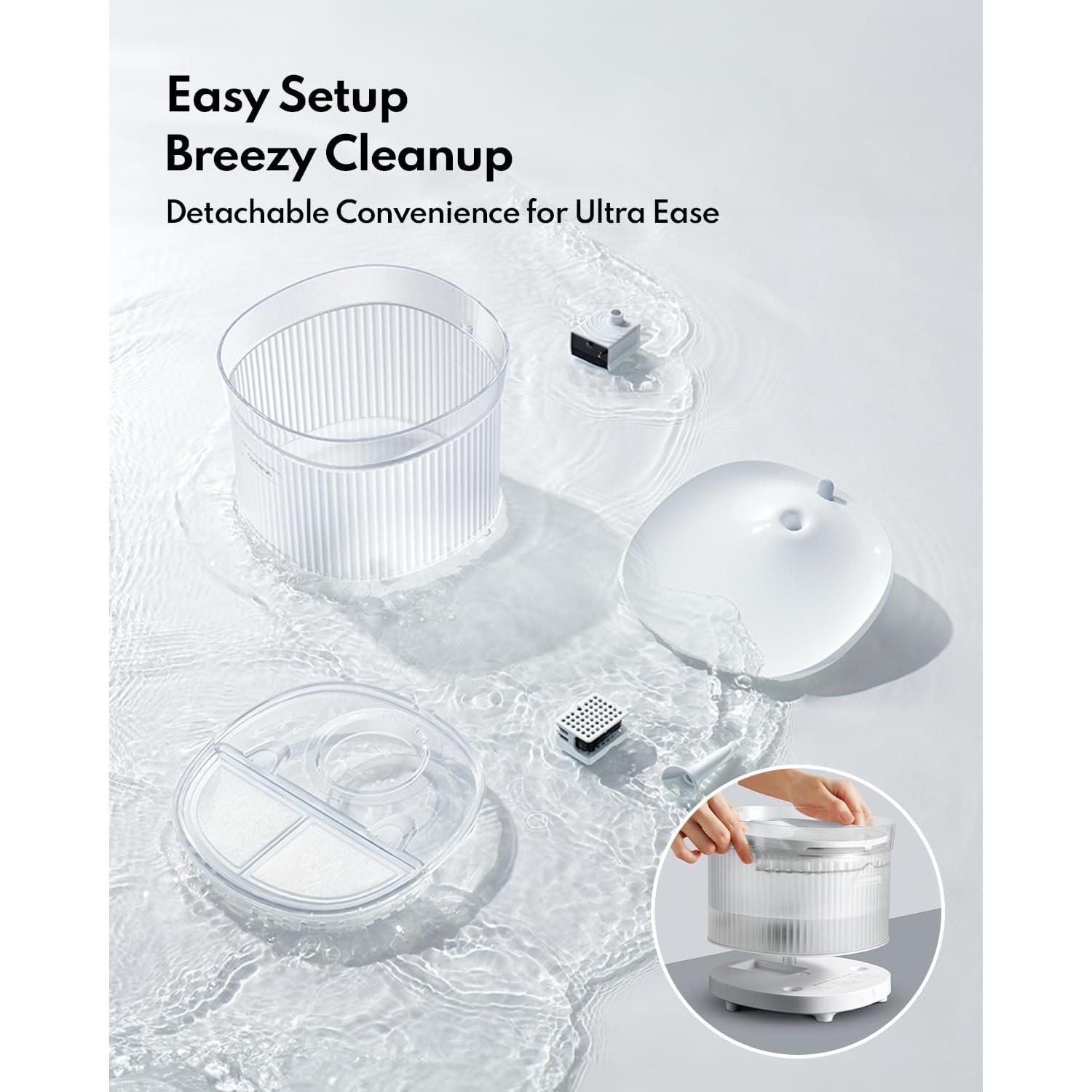 Fuente de Agua Inalámbrica para Gatos HomeRunPet con 3 Filtros