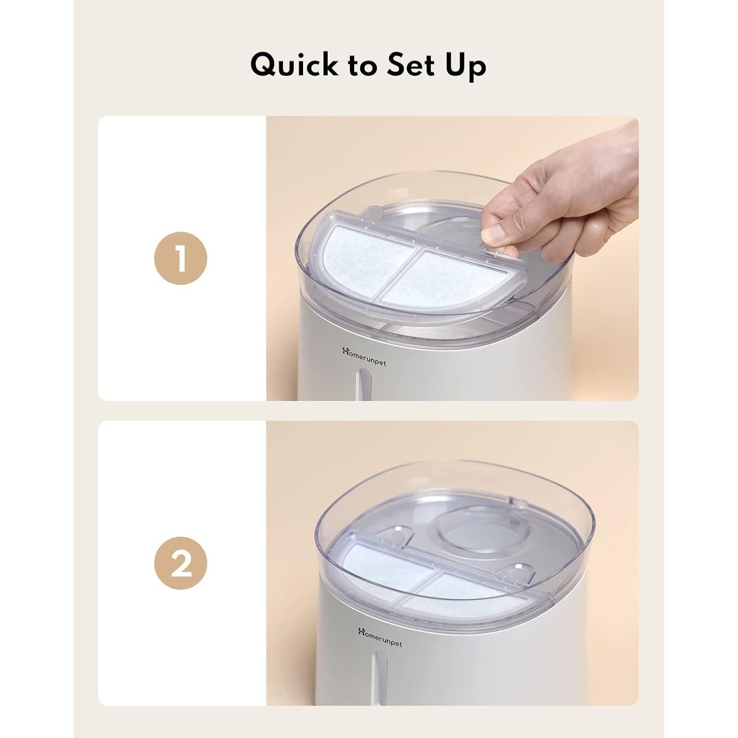 Filtros y Bomba Inalámbrica para Fuente de Mascotas Homerunpet