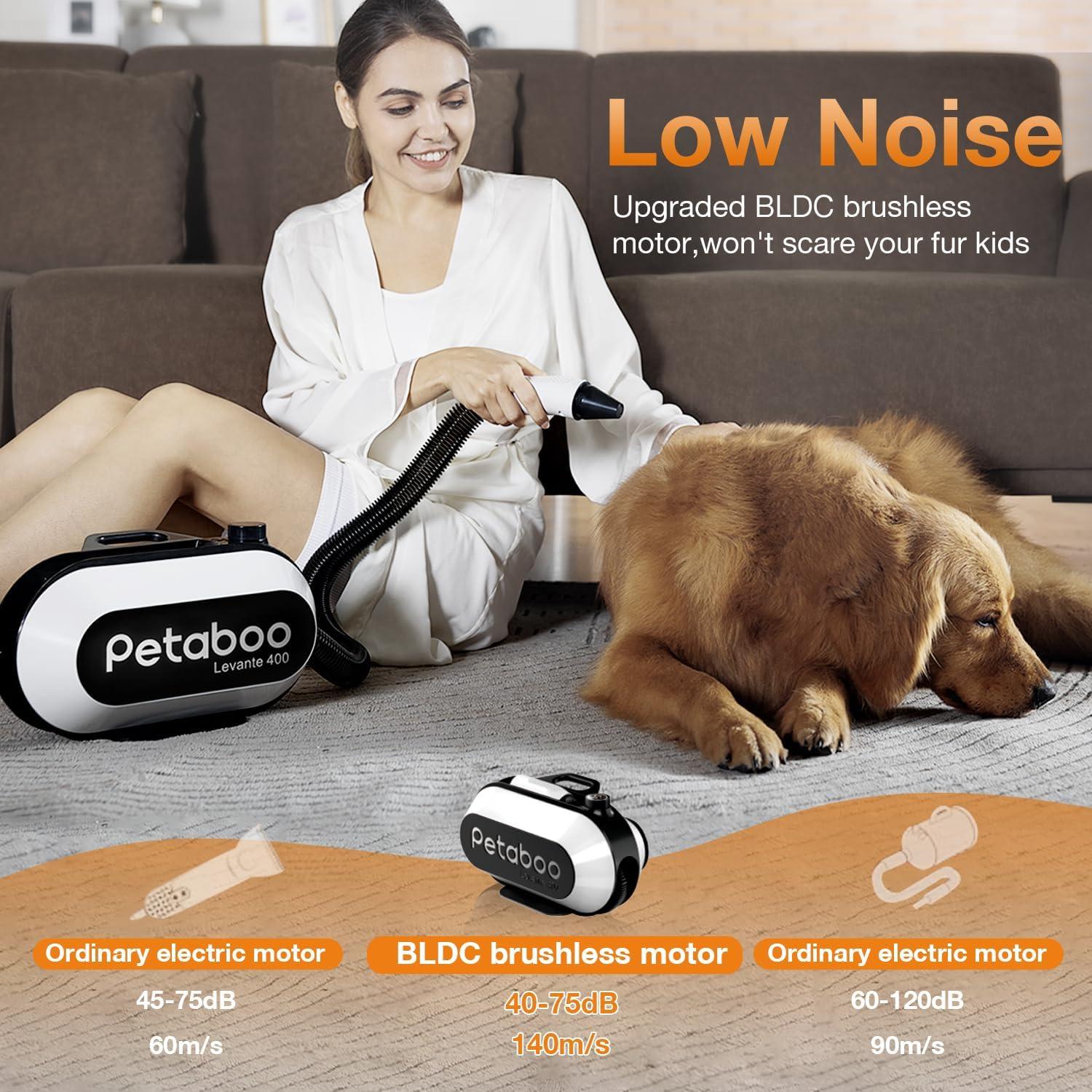 Secador de Pelo para Perros Petaboo L400, 3 Temperaturas, Bajo Ruido