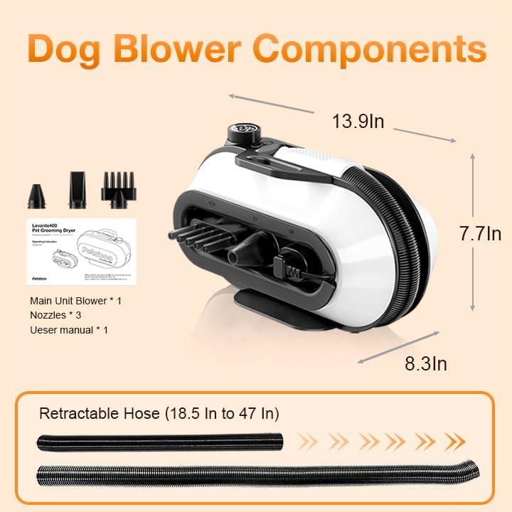 Secador de Pelo para Perros Petaboo L400, 3 Temperaturas, Bajo Ruido