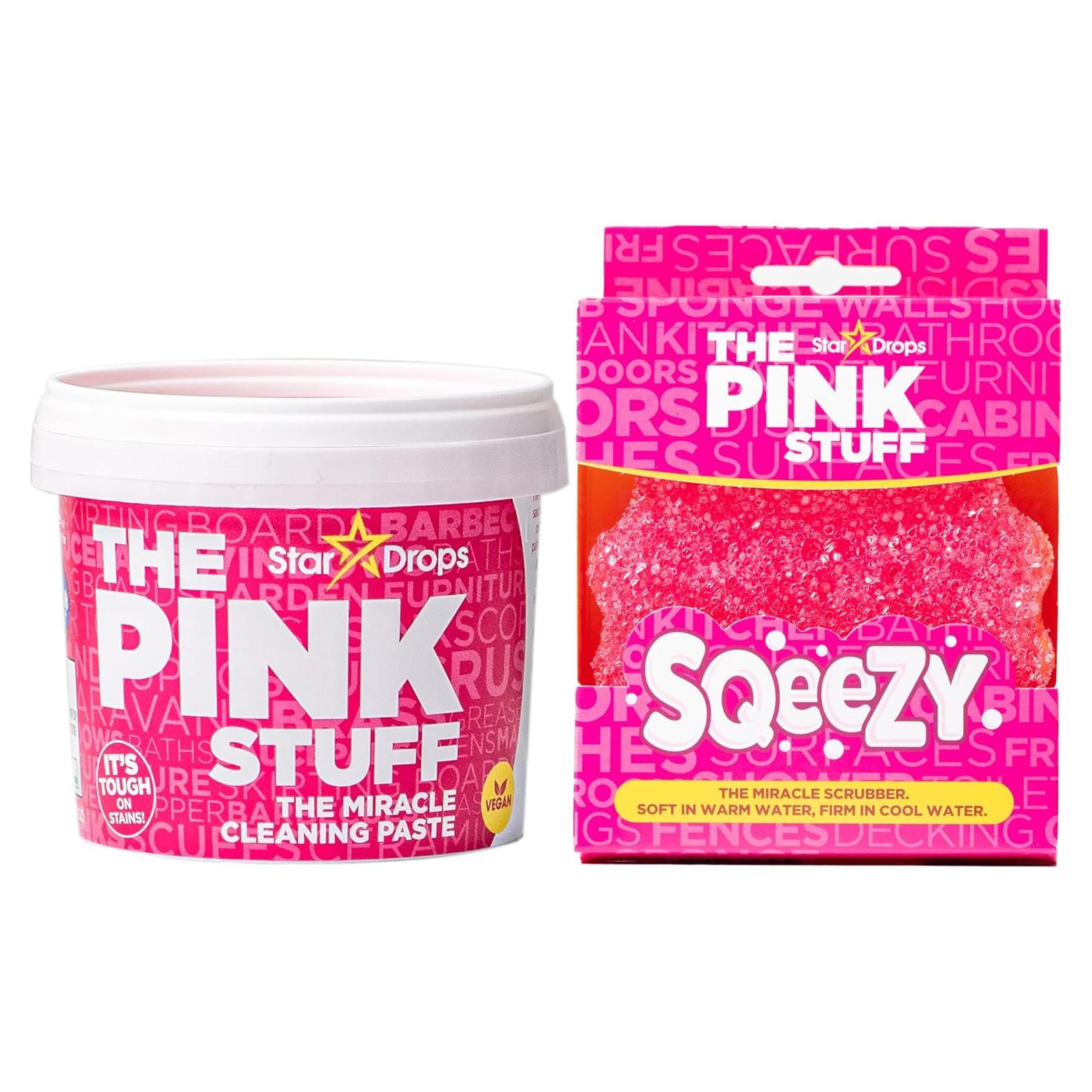 Combo Pasta de Limpieza Rosa y Esponja Scrubber SQeeZY
