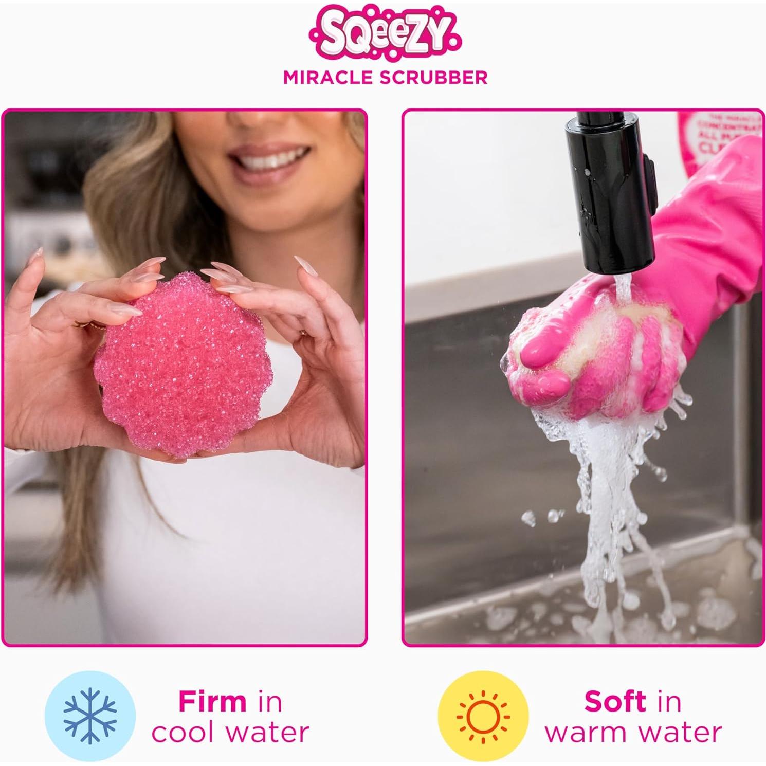 Combo Pasta de Limpieza Rosa y Esponja Scrubber SQeeZY
