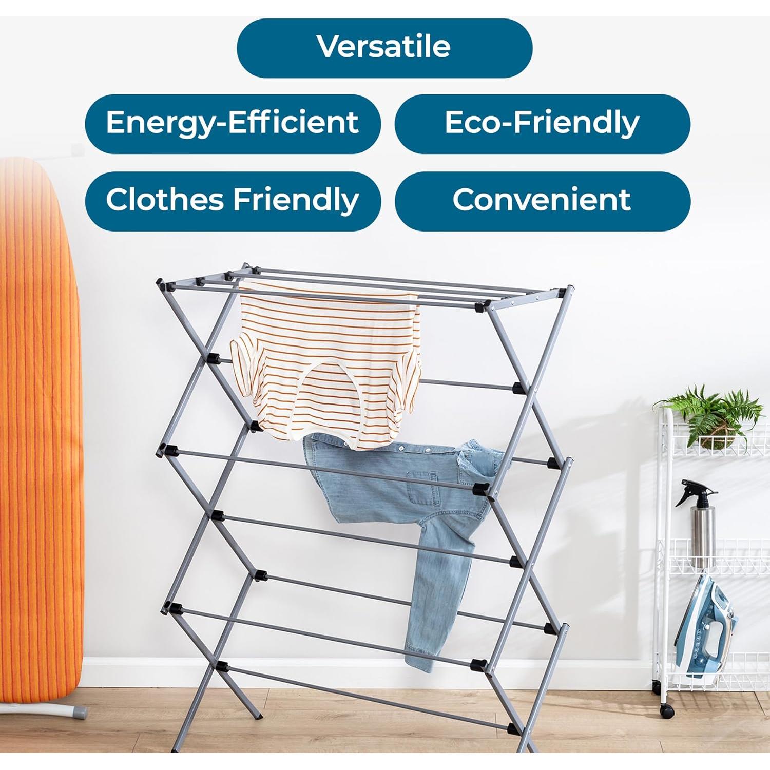 Estante Plegable para Secar Ropa Honey-Can-Do, Acero, 22.68 kg