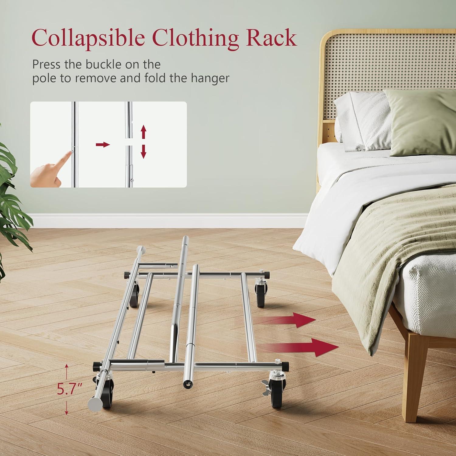 Perchero Plegable Tajsoon Cromo Extensible 250 lbs