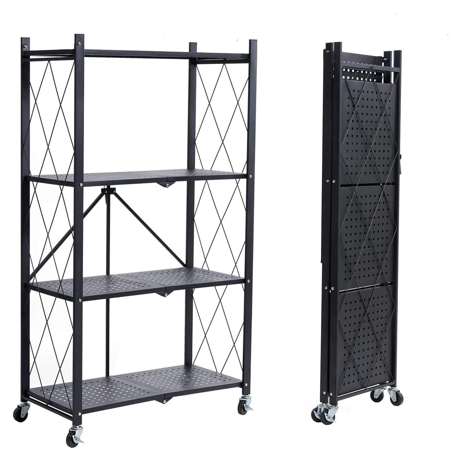 Estantería Plegable BRIAN & DANY 4 Niveles con Ruedas 108kg