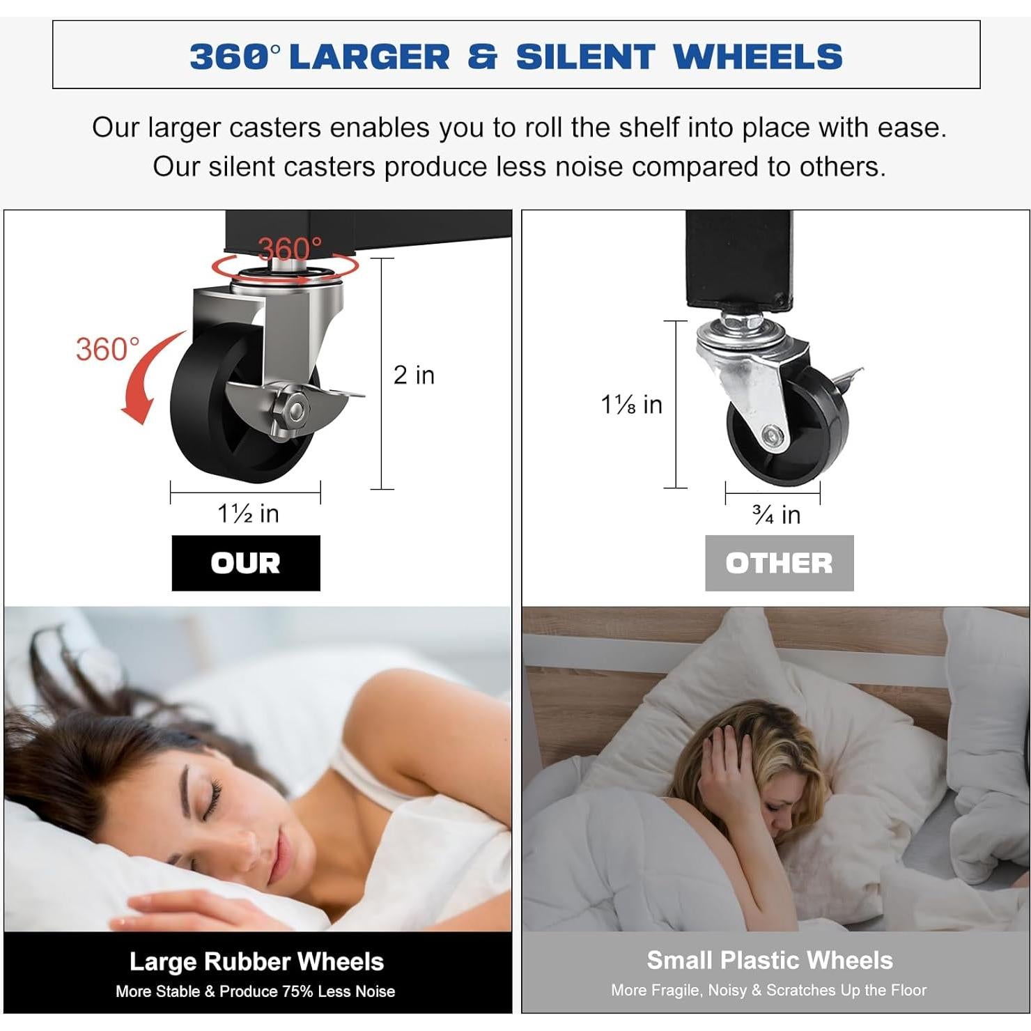 Estante Plegable 3 Niveles Lifetime Home Negro 40.82 kg