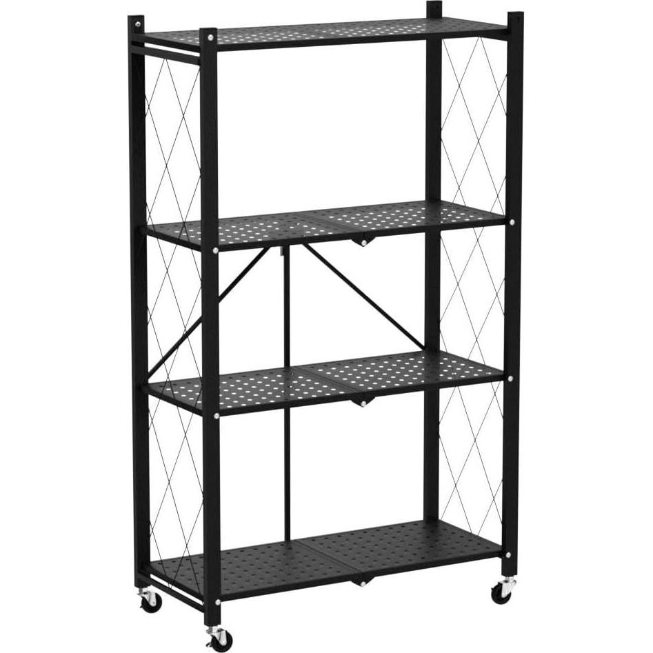 Estantería Plegable Joybos de 4 Estantes con Ruedas 120 cm