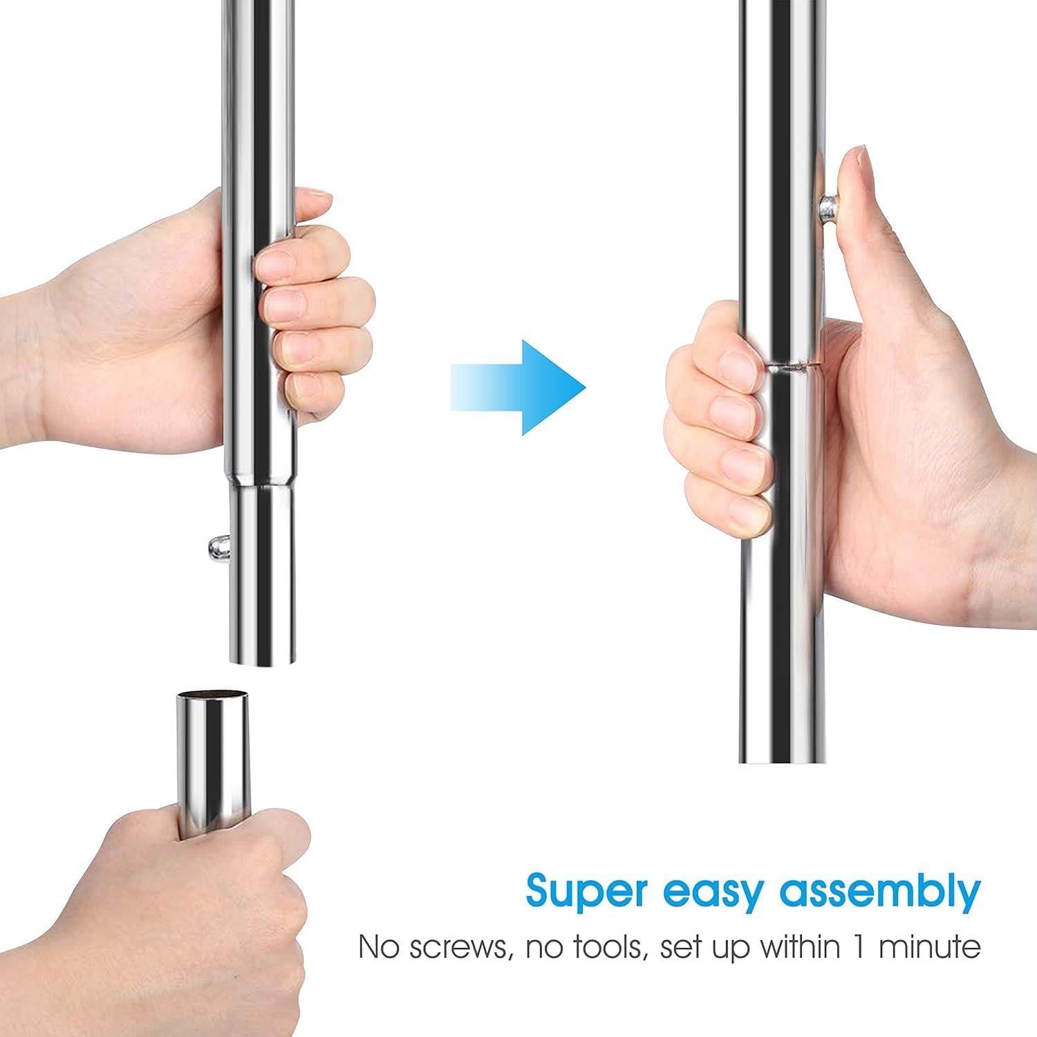 Soporte de Ropa Simple Trending Cromo Extensible 77-120 cm