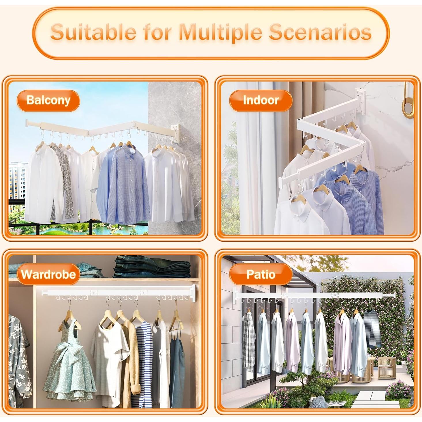 Estante Plegable para Secar Ropa ZdwCyl Blanco 99,79 kg