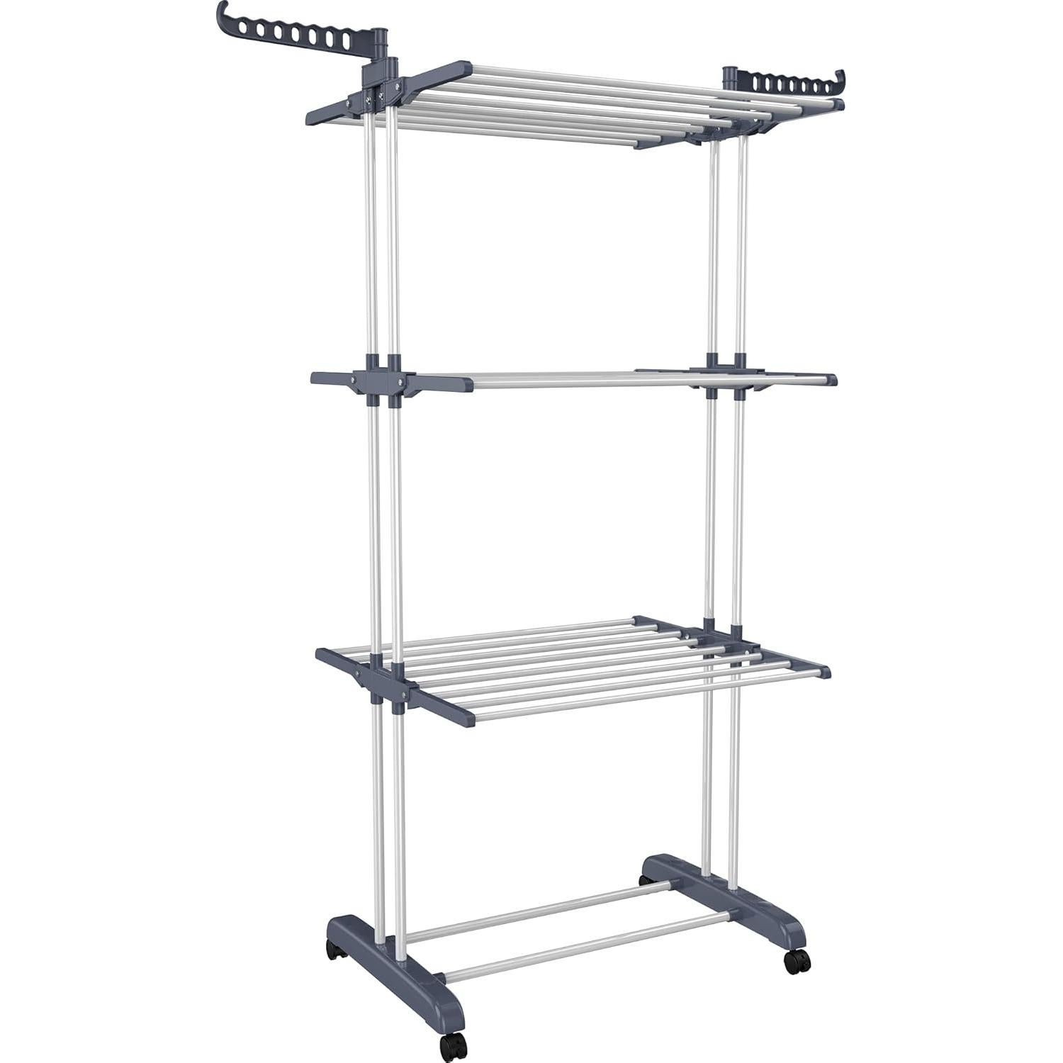 Estante Plegable para Secar Ropa HOMIDEC 4 Niveles 171 cm