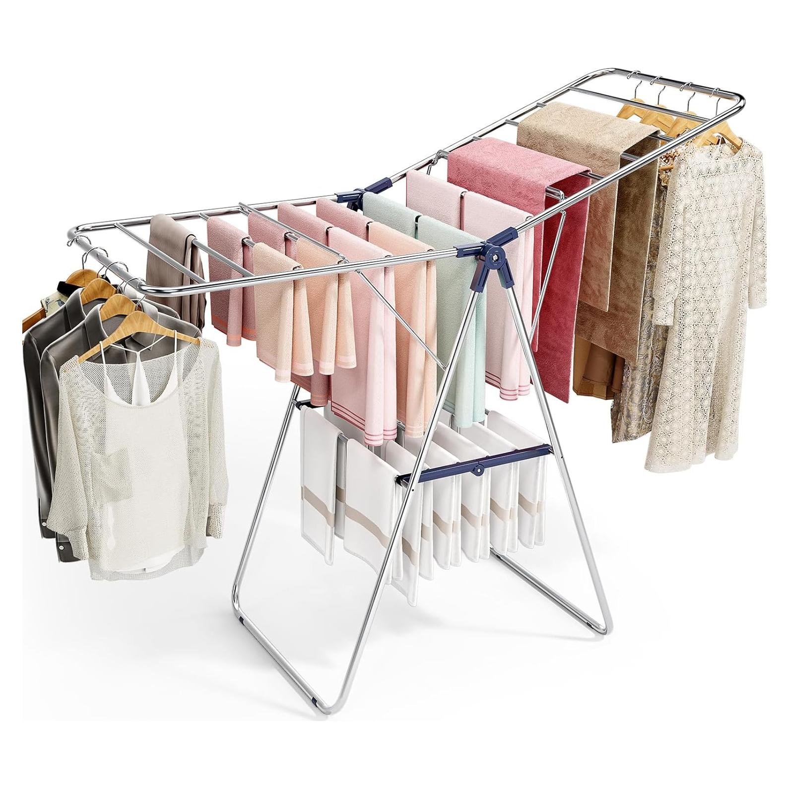 Perchero Plegable APEXCHASER Ajustable para Secar Ropa