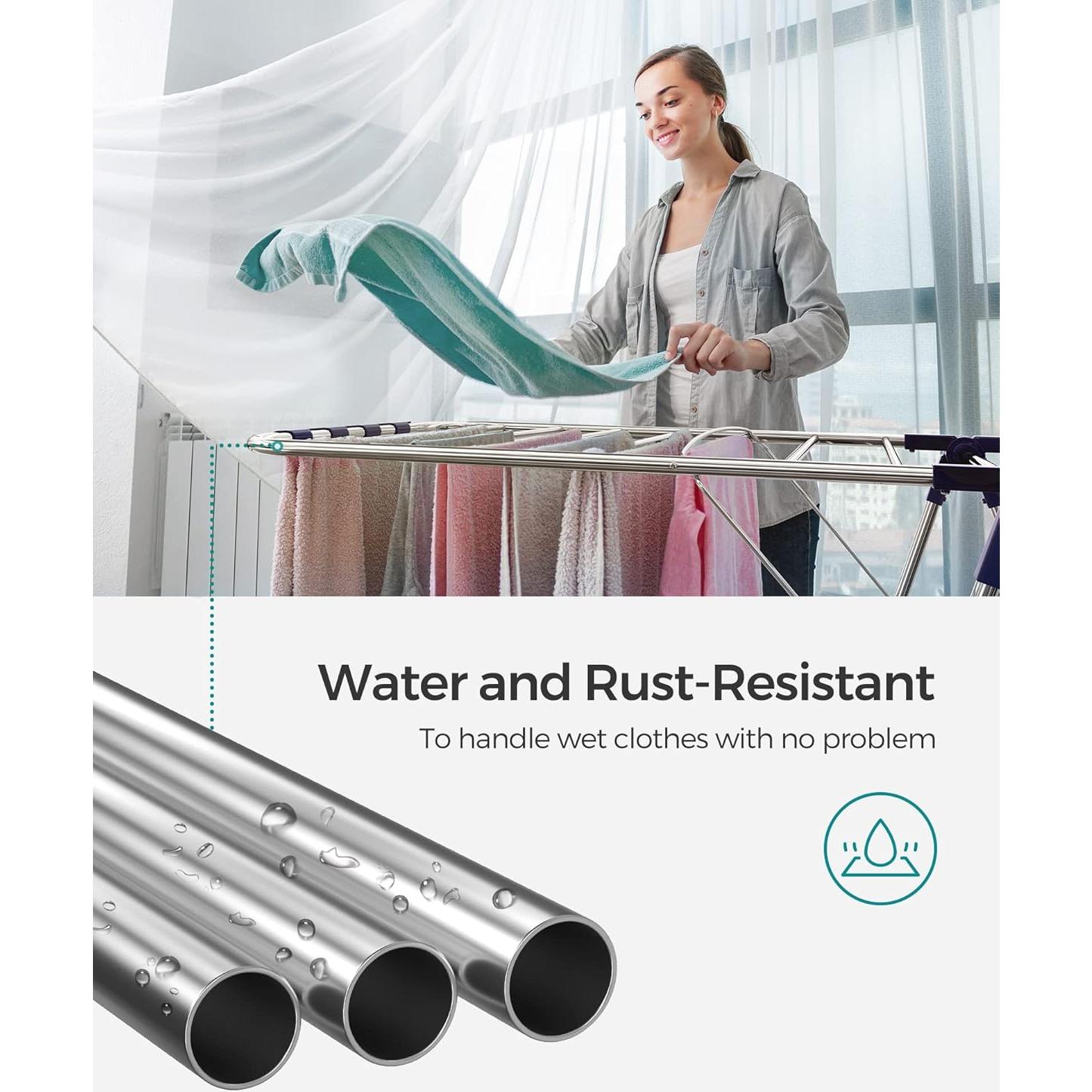 Estante Secar Ropa Plegable SONGMICS 2 Niveles 33 Varillas