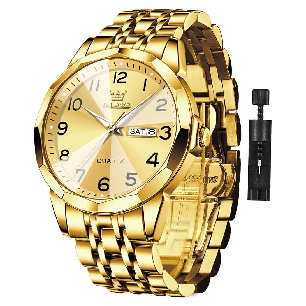 Reloj OLEVS Hombre Cuarzo Lujo Acero Inoxidable 41mm