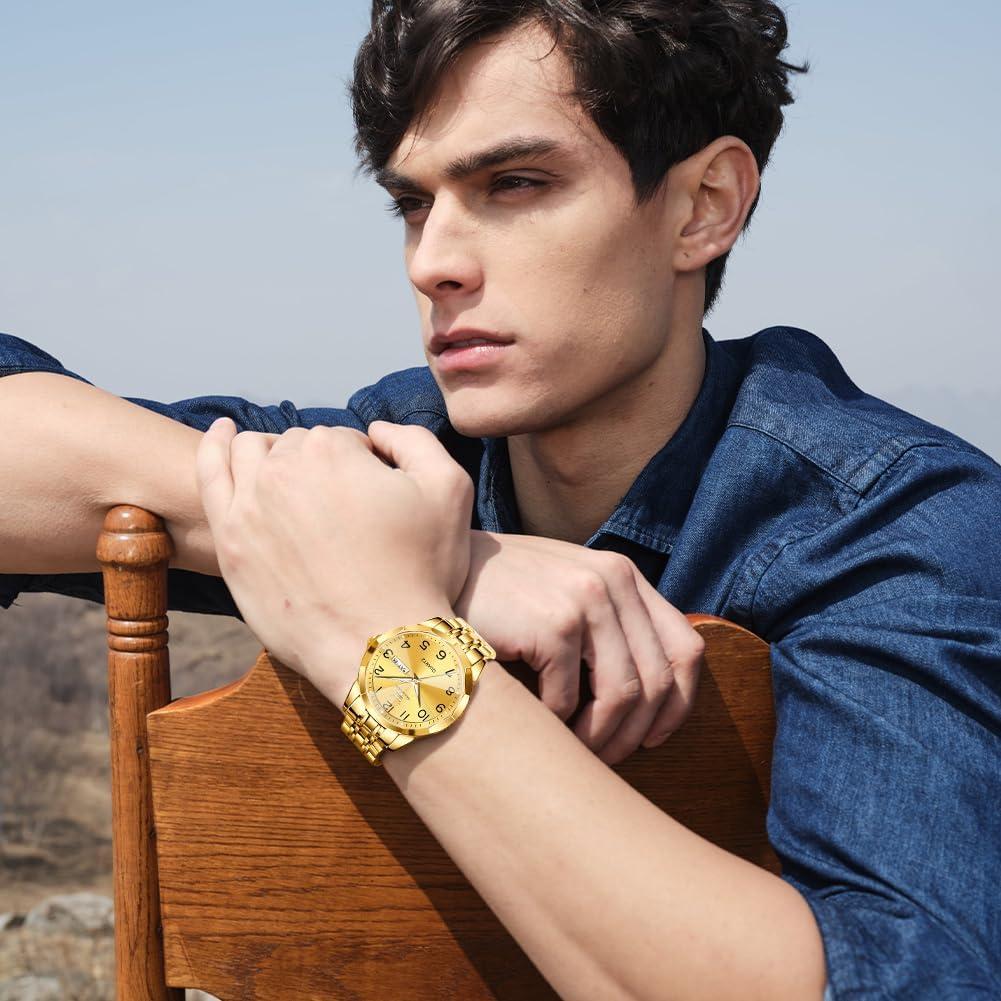 Reloj OLEVS Hombre Cuarzo Lujo Acero Inoxidable 41mm