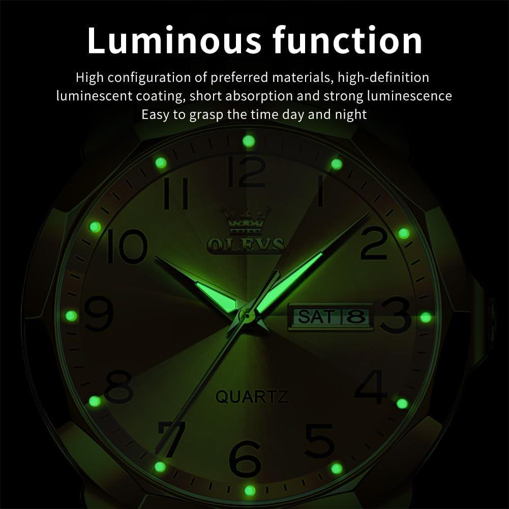 Reloj OLEVS Hombre Cuarzo Lujo Acero Inoxidable 41mm