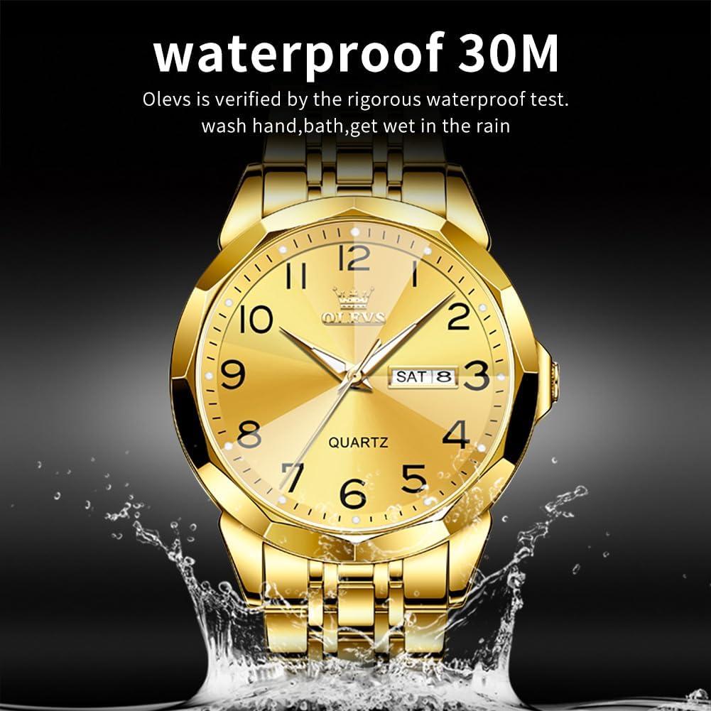 Reloj OLEVS Hombre Cuarzo Lujo Acero Inoxidable 41mm