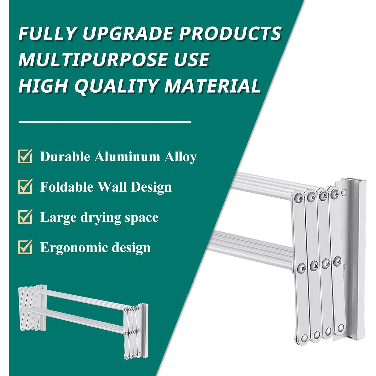 Estante de Secado de Ropa Plegable X-cosrack 81 cm Aluminio