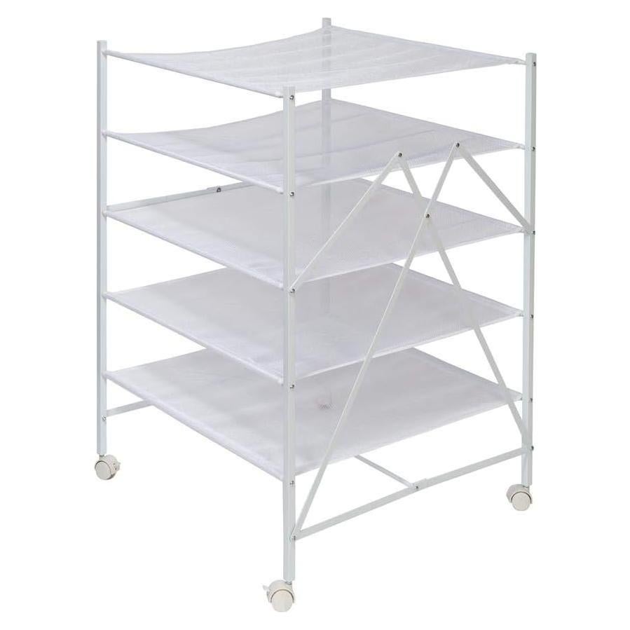 Honey-Can-Do 5-Tier Mesh Laundry Drying Rack – Soft Nylon for Sweaters, Delicates & Fine Washables – Foldable and Easy to Store