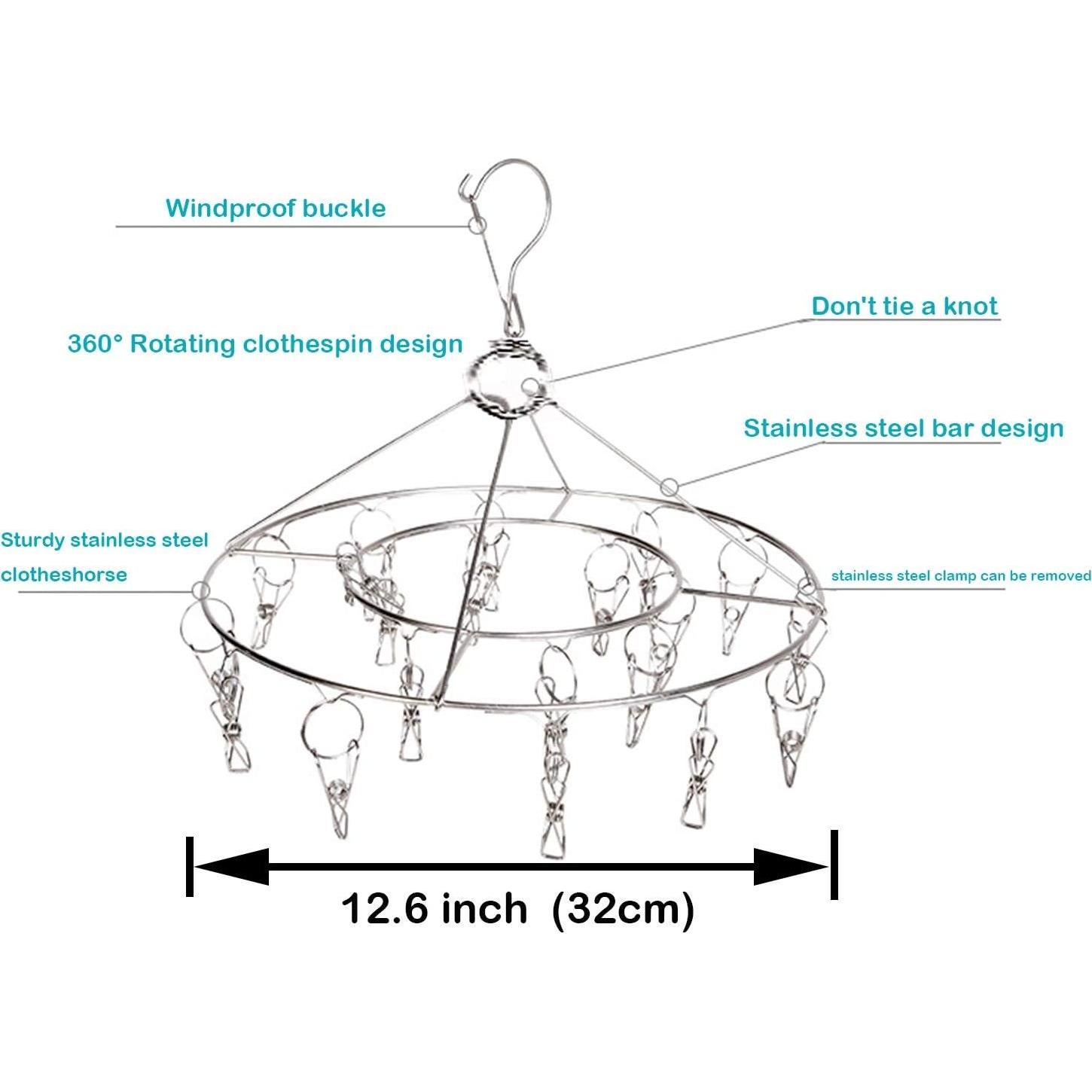 Soporte de Secado Redondo Acero Inoxidable CenYouful 2 Piezas