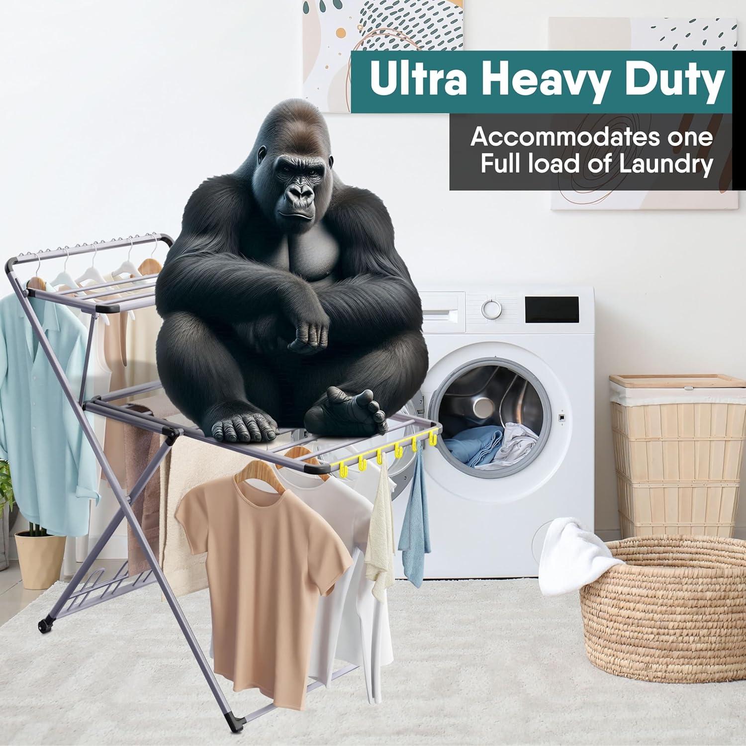 Perchero Secado Ropa XABITAT Metal Plegable 2 Niveles