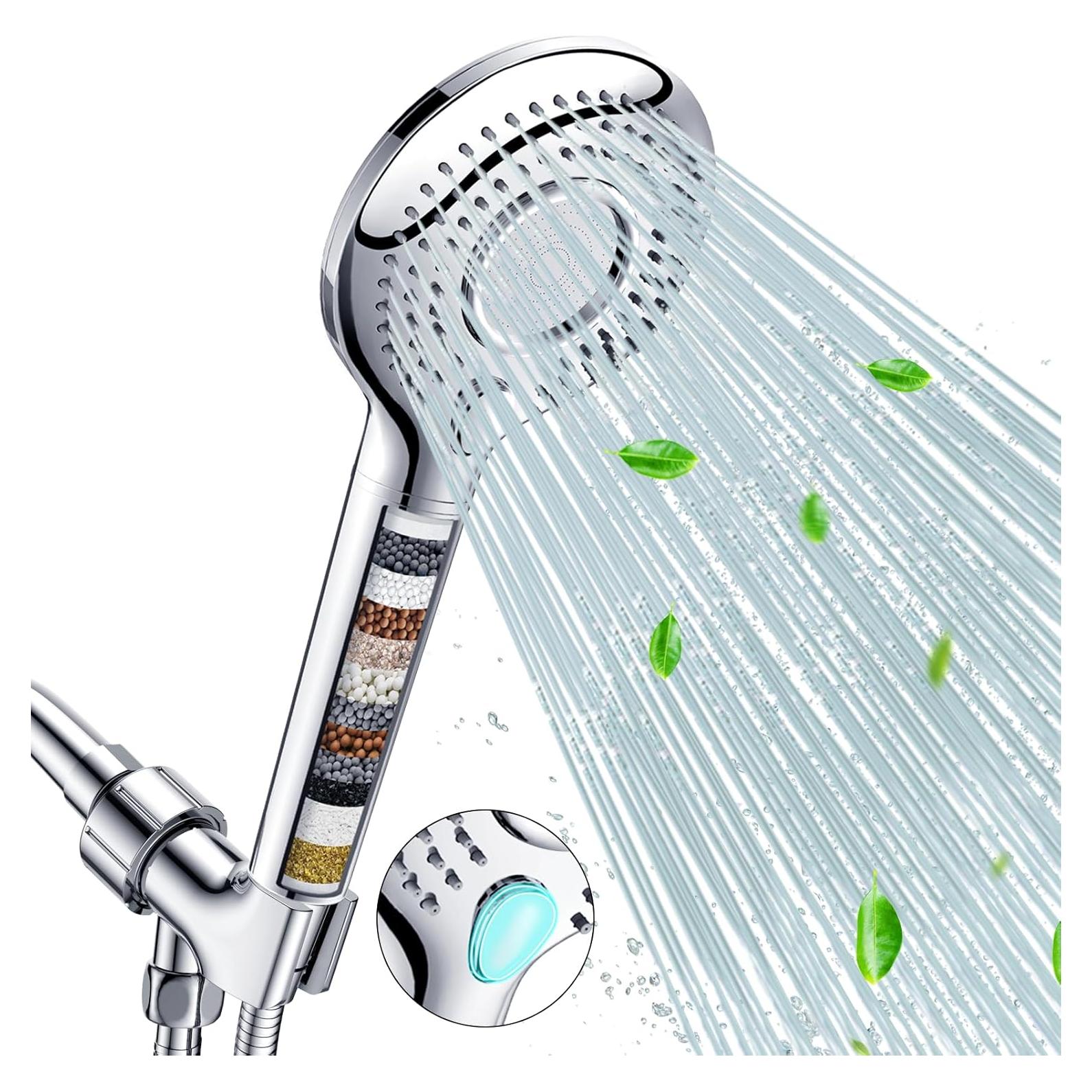 Cabezal de Ducha Filtrado FEELSO 3 Modos 60" Cromo