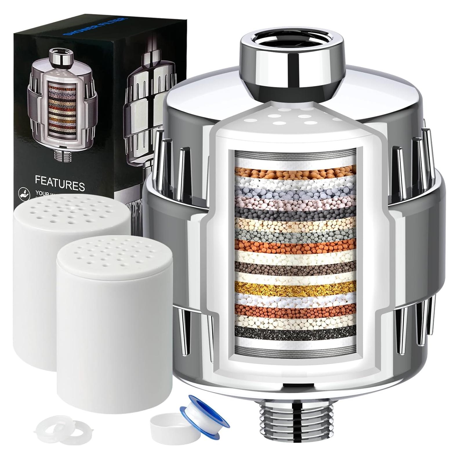 Filtro de Ducha Dwavele SF-001 con 2 Cartuchos 20 Etapas