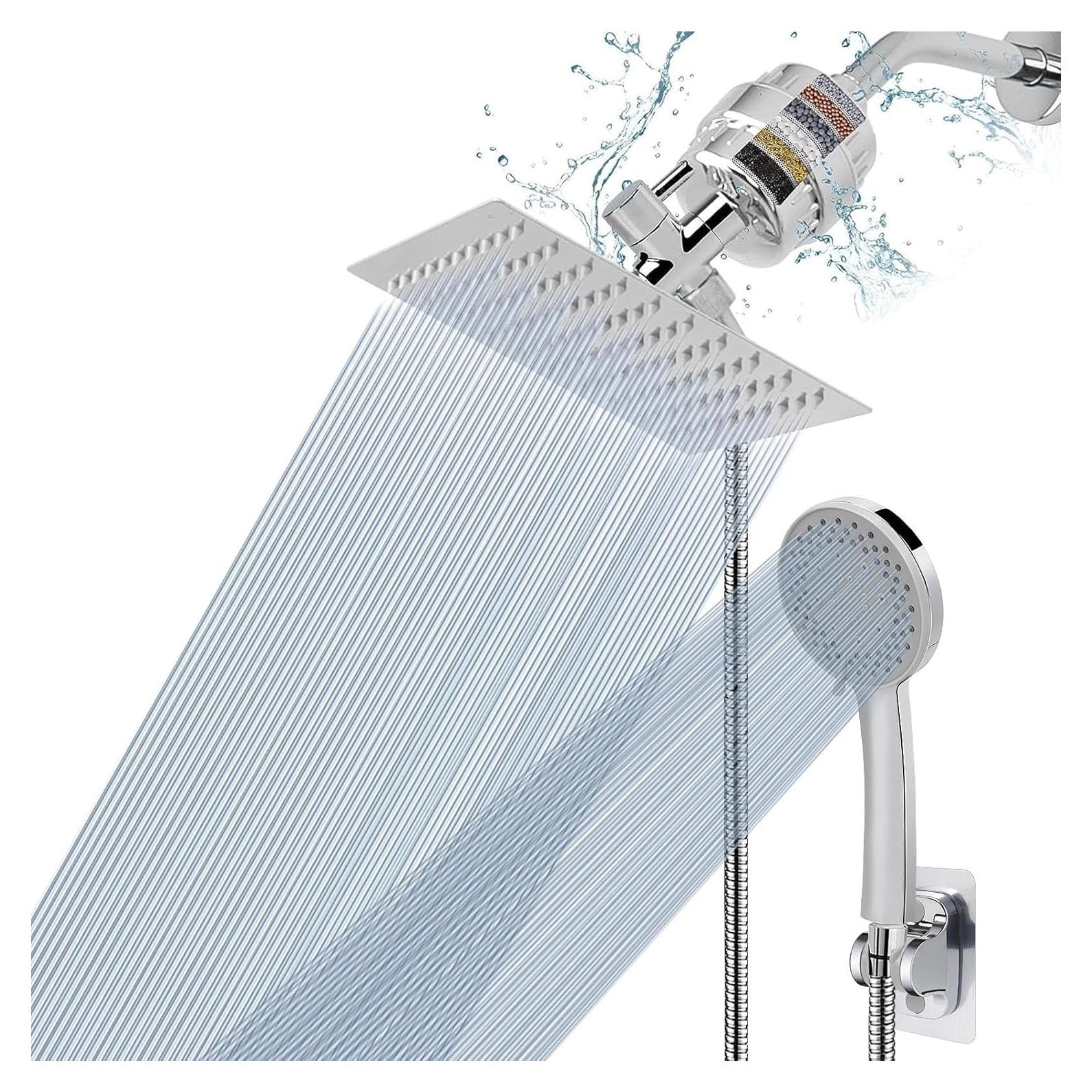 Cabezal de Ducha Filtrado NearMoon 20,32 cm Alta Presión