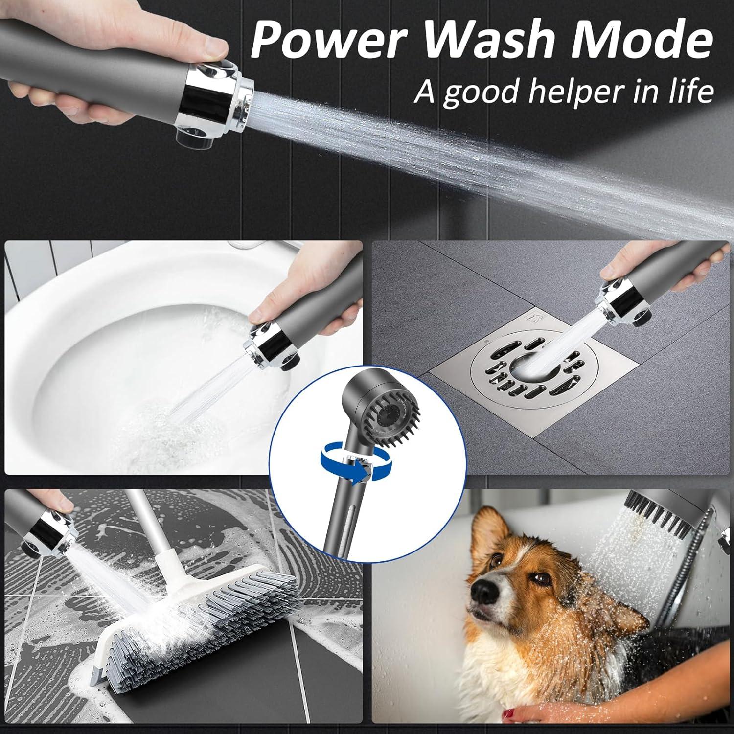 Cabeza de Ducha Alta Presión Luxsego FSH-AM001 Gris 3 Modos