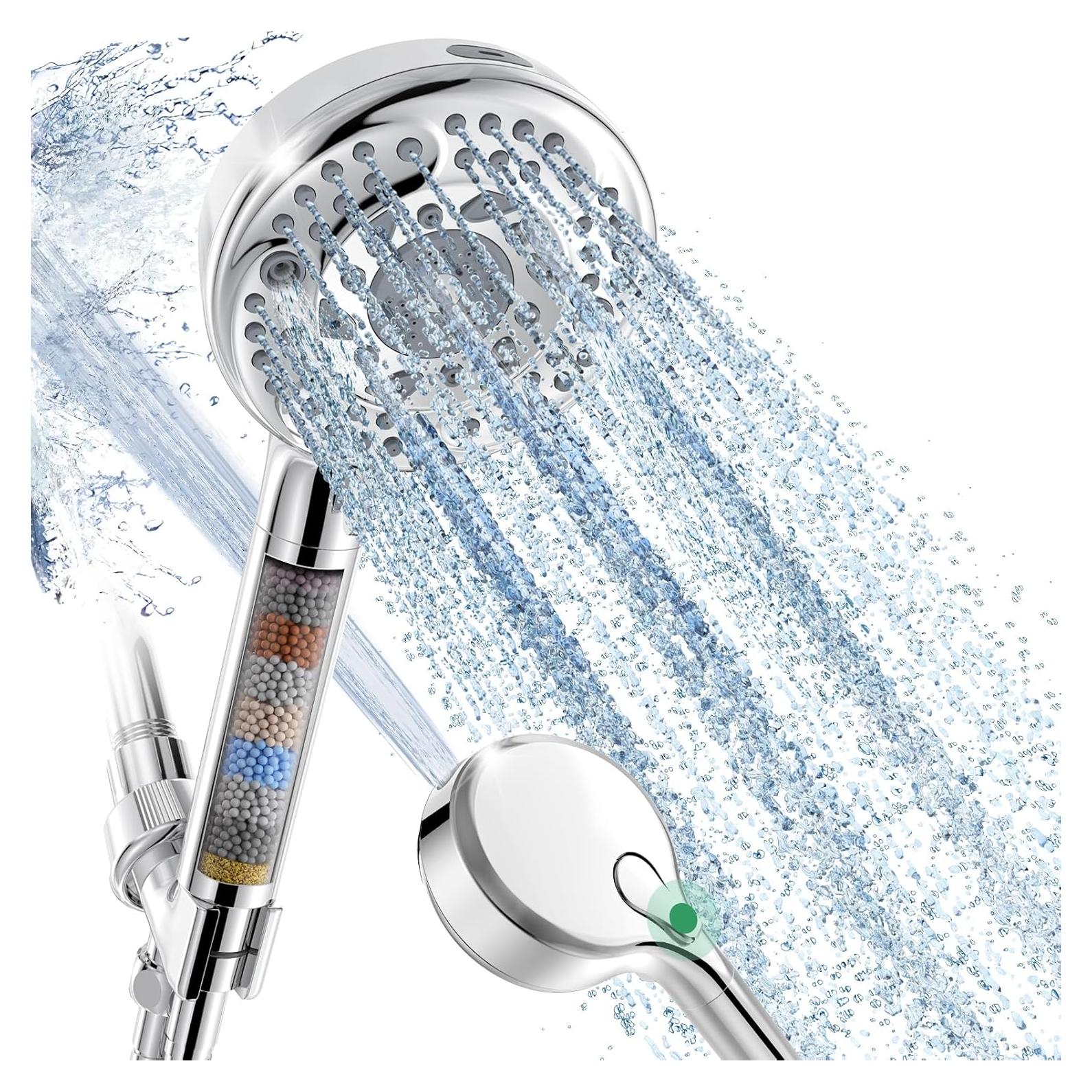 Cabezal de Ducha Filtrado SunCleanse Cromo 9 Modos Alta Presión
