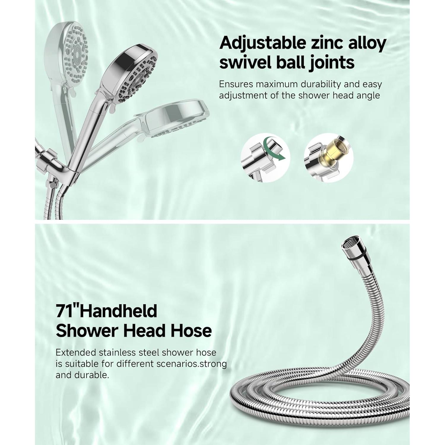 Cabezal de Ducha Filtrado SunCleanse Cromo 9 Modos Alta Presión