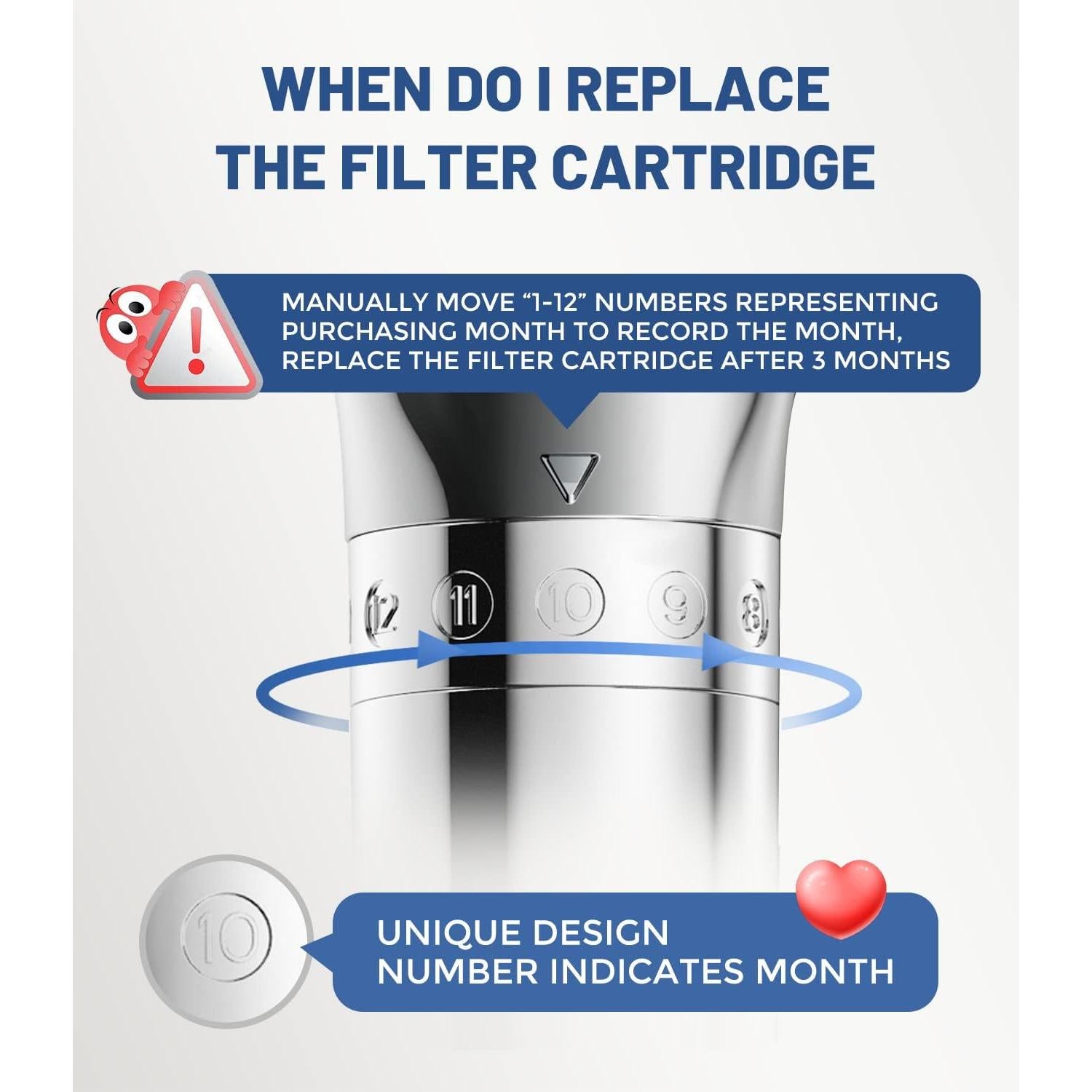 Cabezal de Ducha Filtrado HOPOPRO 6 Modos Alta Presión 12 cm