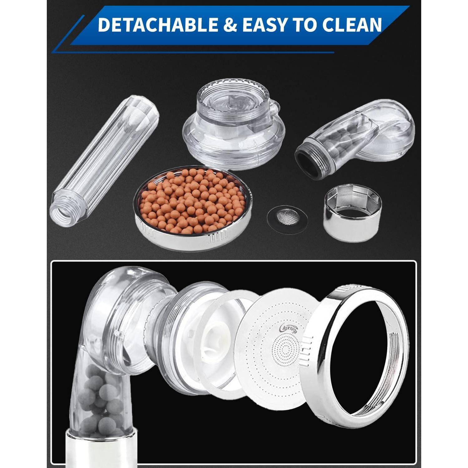 Cabezal de Ducha Filtrado Luxsego Alta Presión 3 Modos