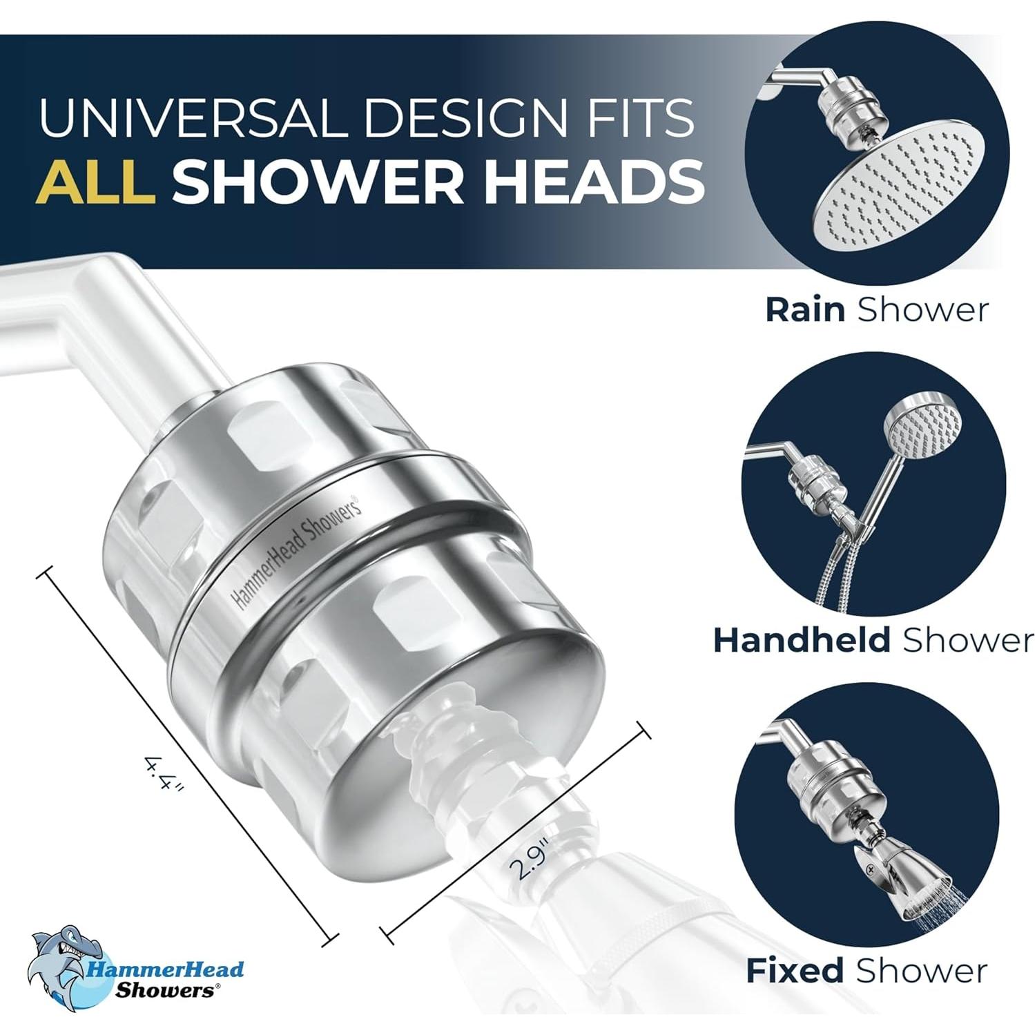 Filtro de Ducha HammerHead Showers KDF 55 Cromo 0.45 kg