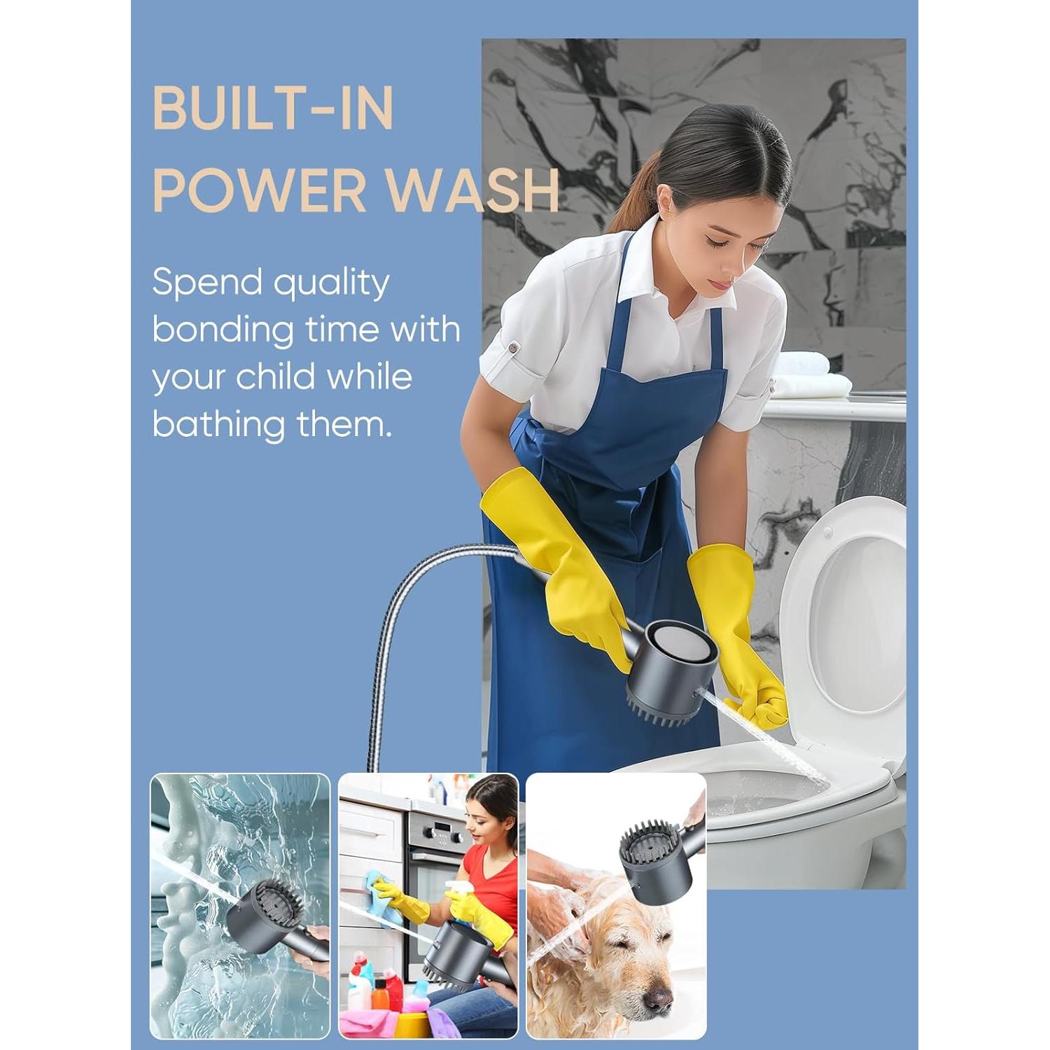 Cabezal de Ducha Filtrado Cobbe 5 Modos Alta Presión Gris