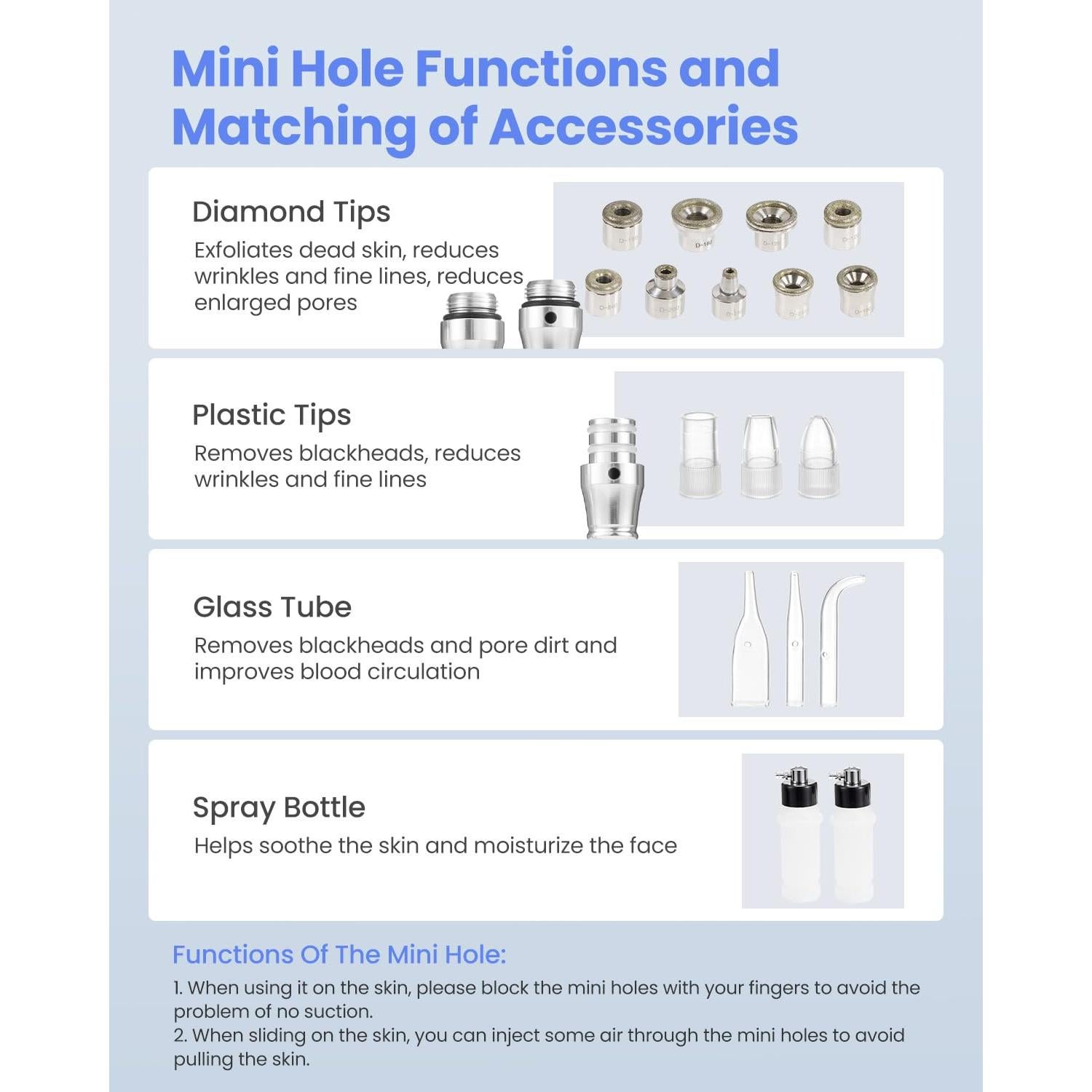 Máquina de Microdermoabrasión UNOISETION 3 en 1 para Piel Suave