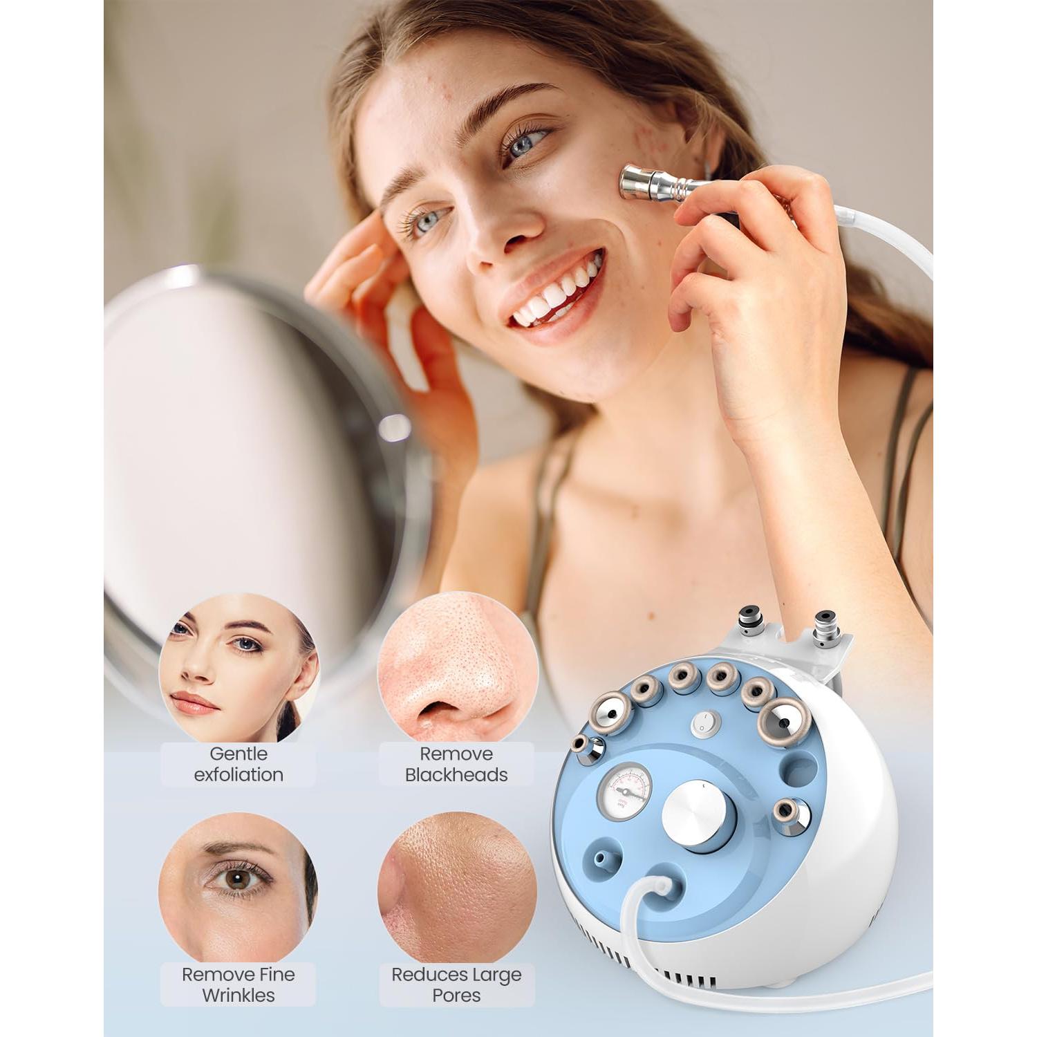 Máquina de Microdermoabrasión UNOISETION 3 en 1 para Piel Suave