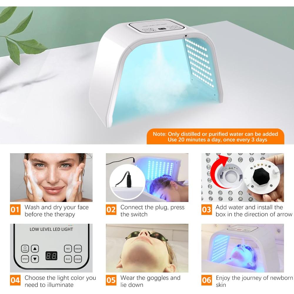 Máquina de Belleza LED 7 Colores FARRENCE para Cuidado Facial