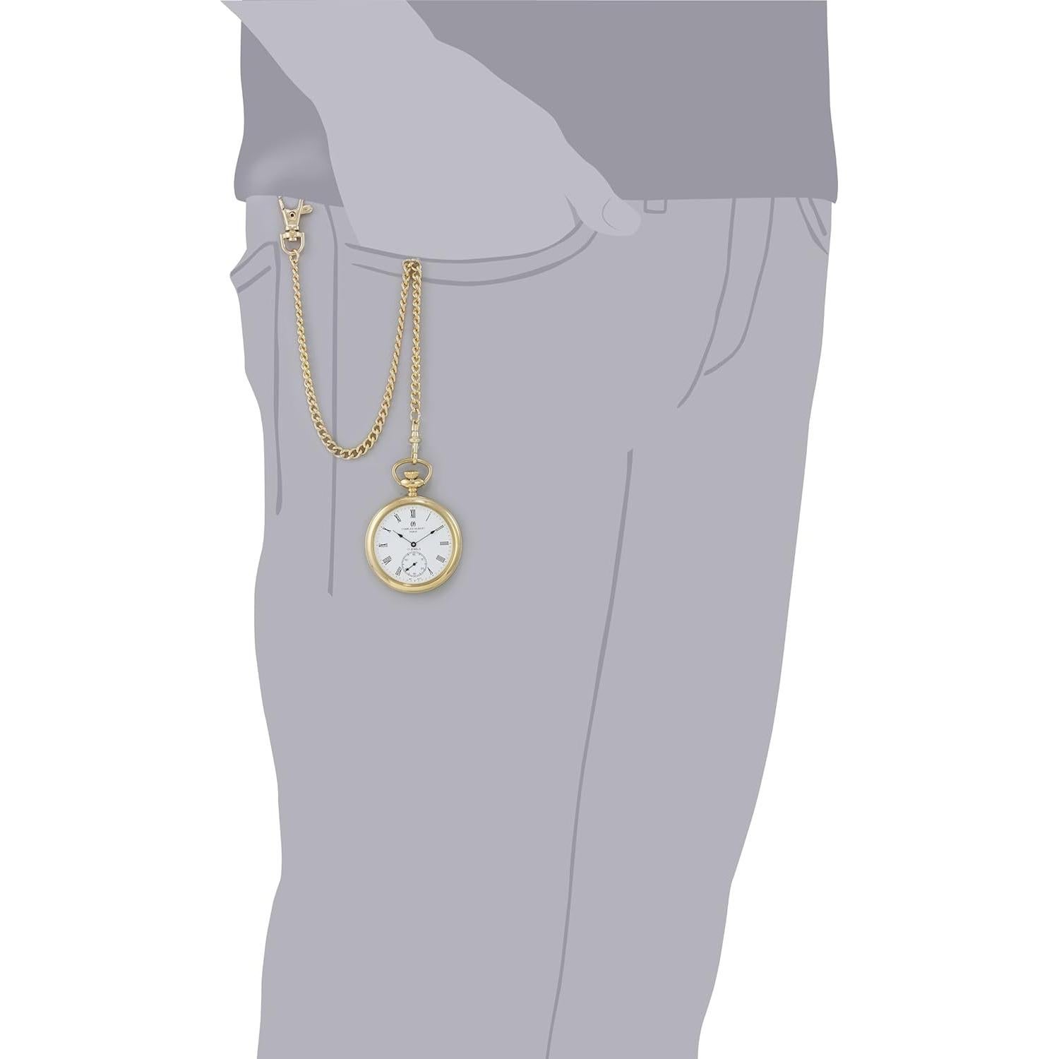 Reloj de Bolsillo Mecánico Charles-Hubert 3756-GR Baño Oro