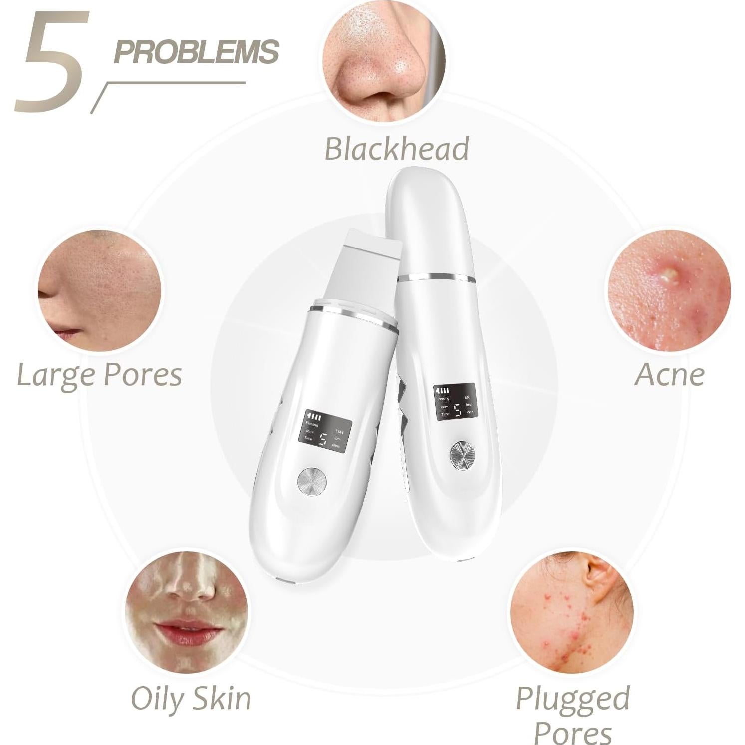 Espátula Facial Liedrg VP3 4 en 1 con Cargador USB
