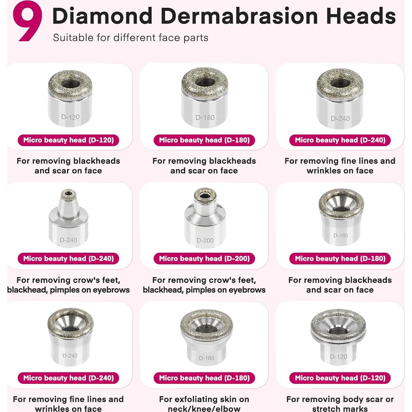 Máquina de Microdermoabrasión Yofuly 3 en 1 Rosa - Cuidado Facial