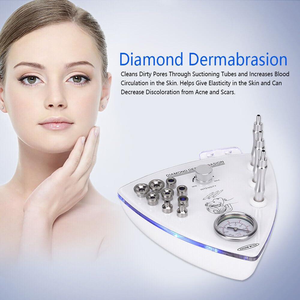 Diamond Microdermabrasion Machine, 110V Professional Facial Skin Care Salon Equipment Esthetician Supplies with Vacuum Tube, 10.5W Working Frequency, 9.1*9.8*3.1 inch