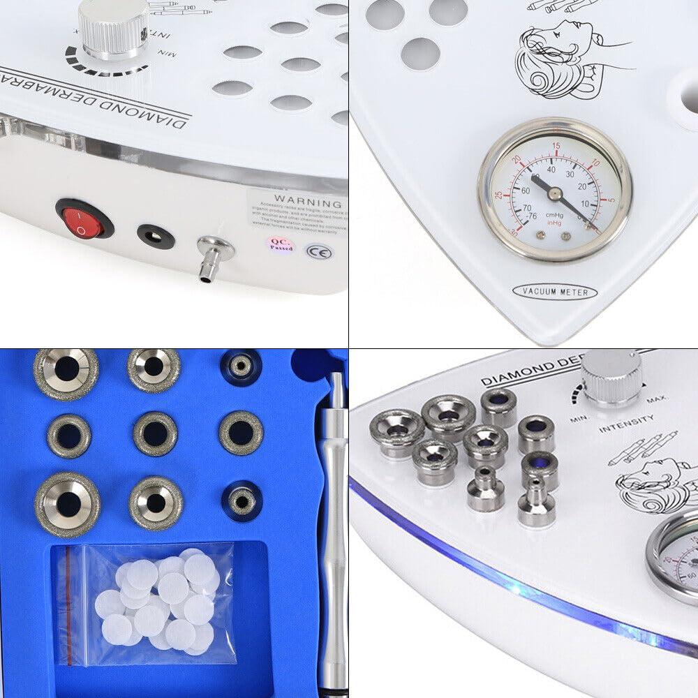 Diamond Microdermabrasion Machine, 110V Professional Facial Skin Care Salon Equipment Esthetician Supplies with Vacuum Tube, 10.5W Working Frequency, 9.1*9.8*3.1 inch