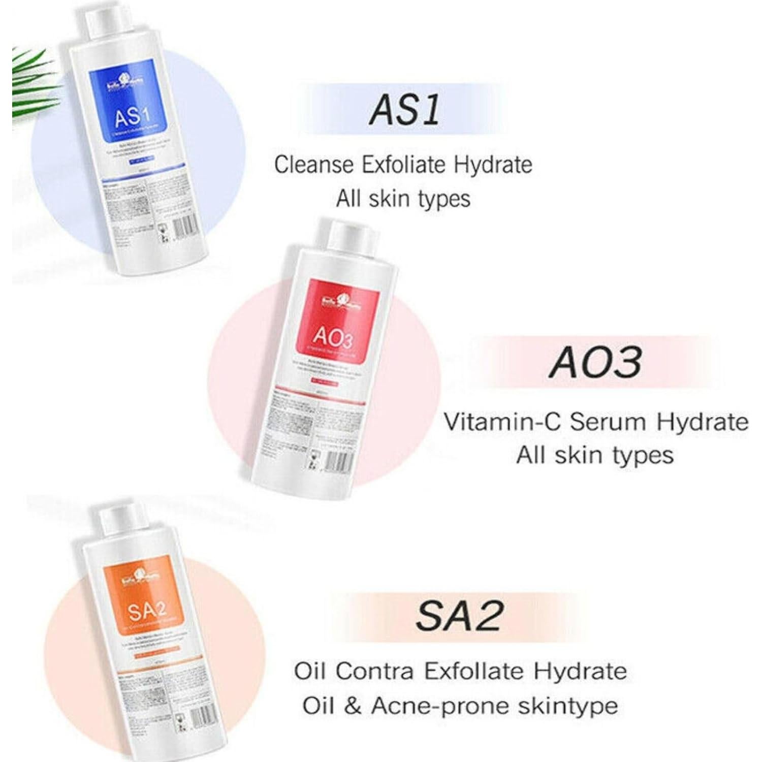 Solución Hidro Peeling Nielies AS1 SA2 AO3 - 3 Tipos Piel